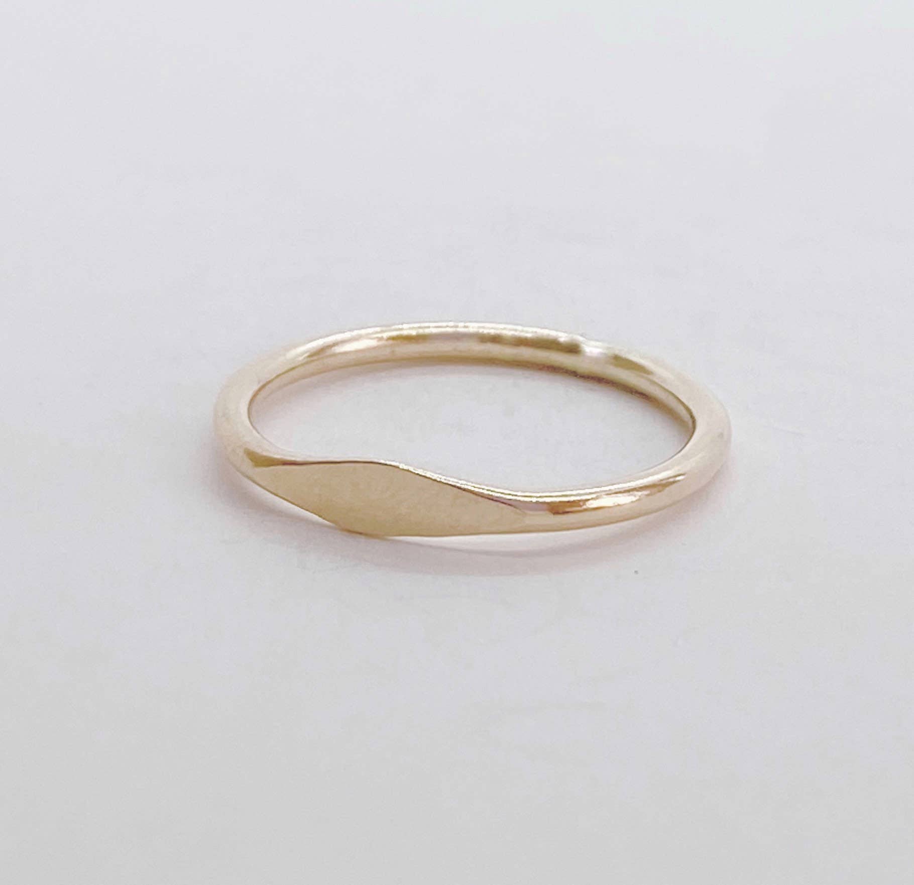 Gold Fill Signet Stacking Ring - Size 7