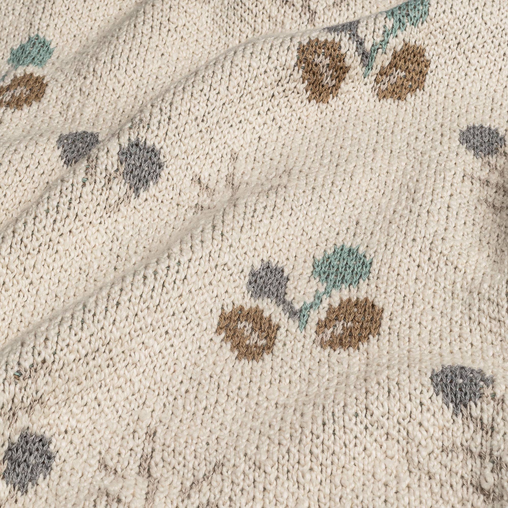 Avery Organic Cotton Knitted Baby Blanket in Poppy