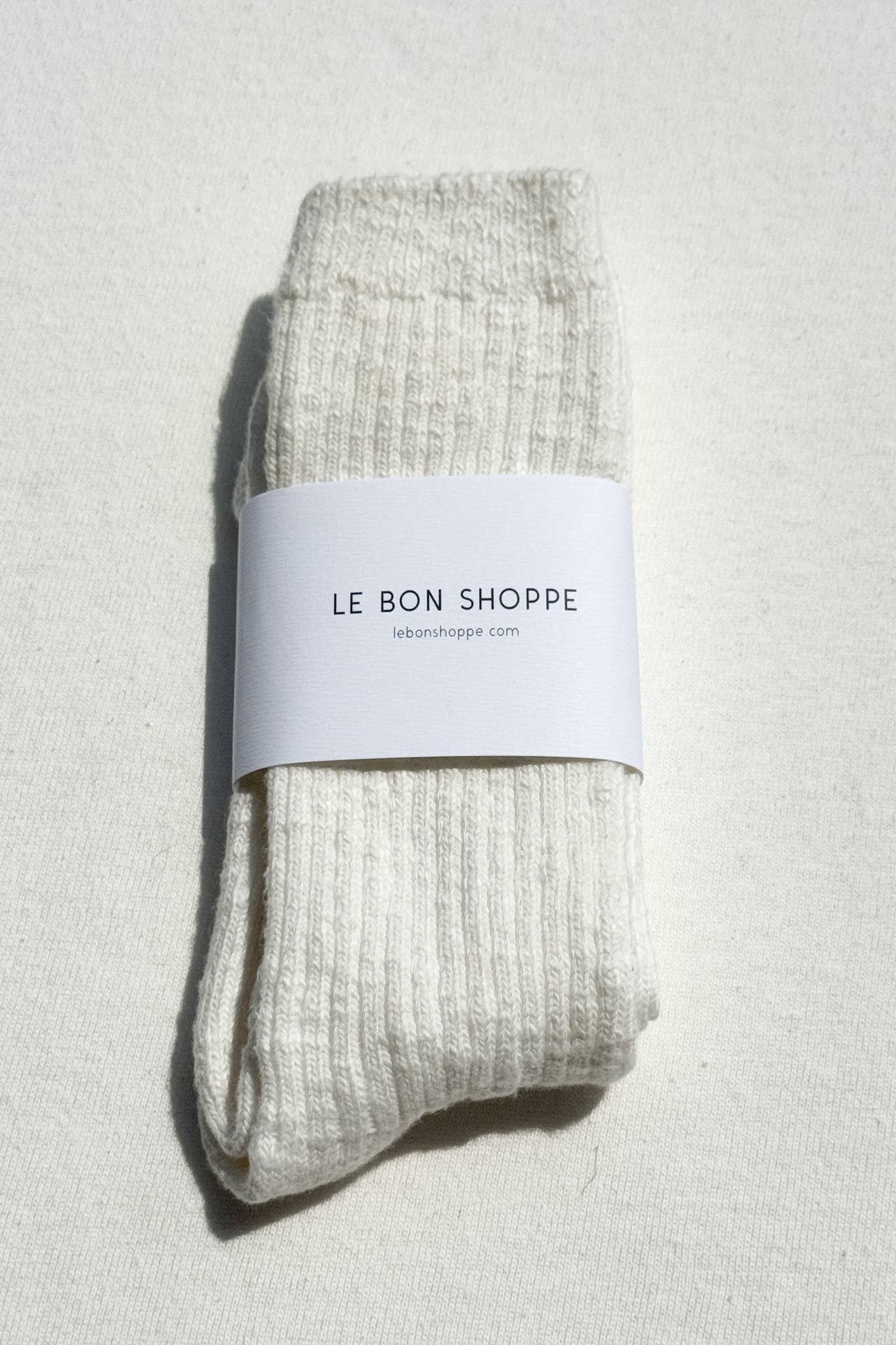 Cottage Socks: White Linen