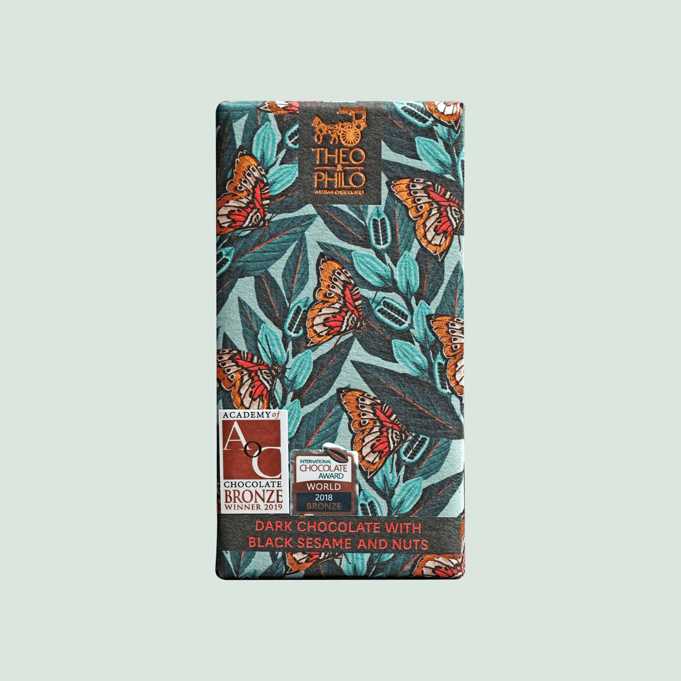 Dark Chocolate Bar with Black Sesame Seeds - 65% Cacao