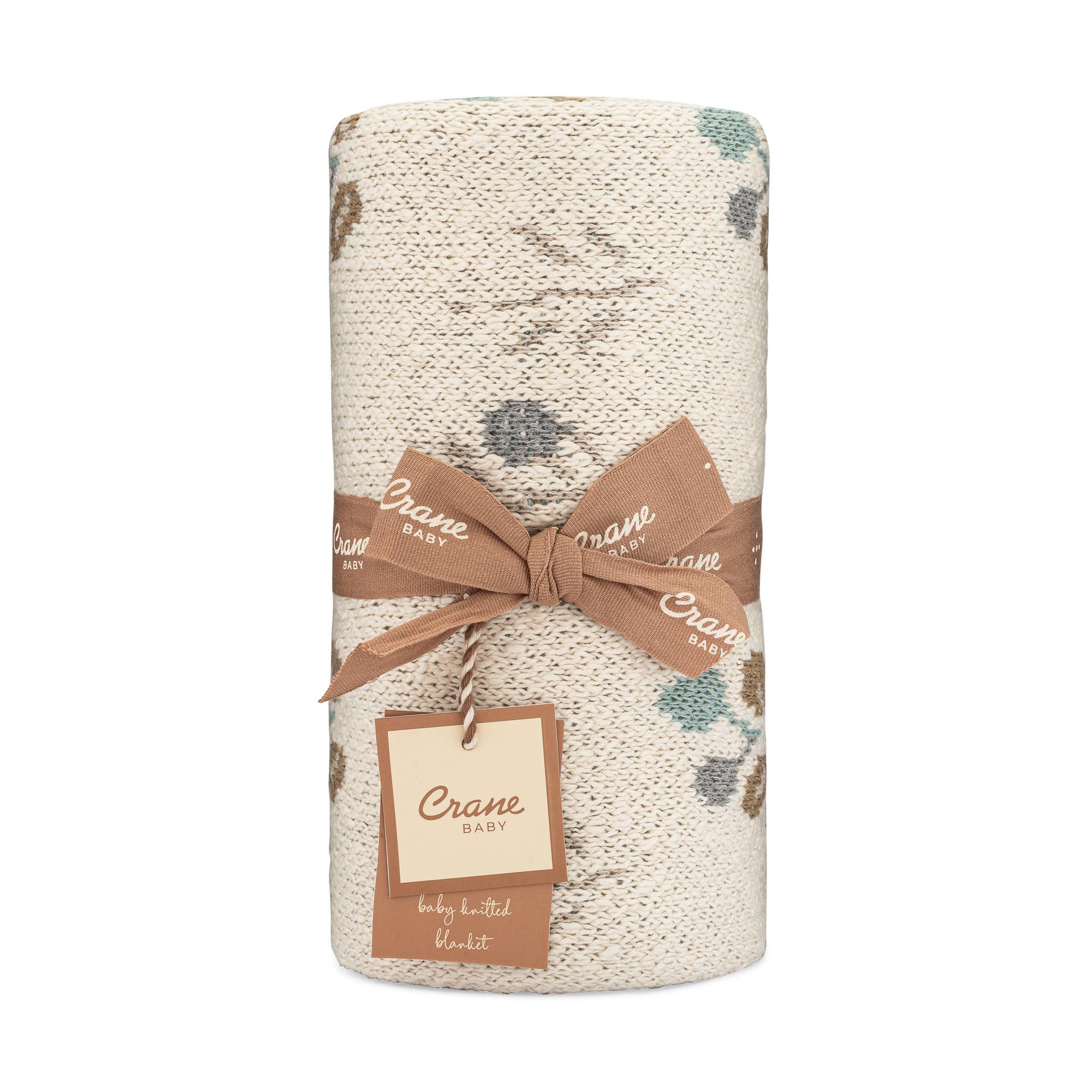Avery Organic Cotton Knitted Baby Blanket in Poppy