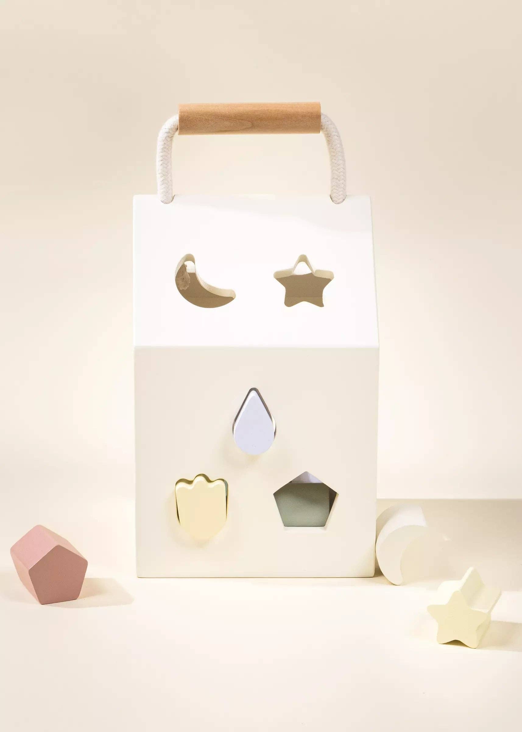 Wooden Shape Sorting House