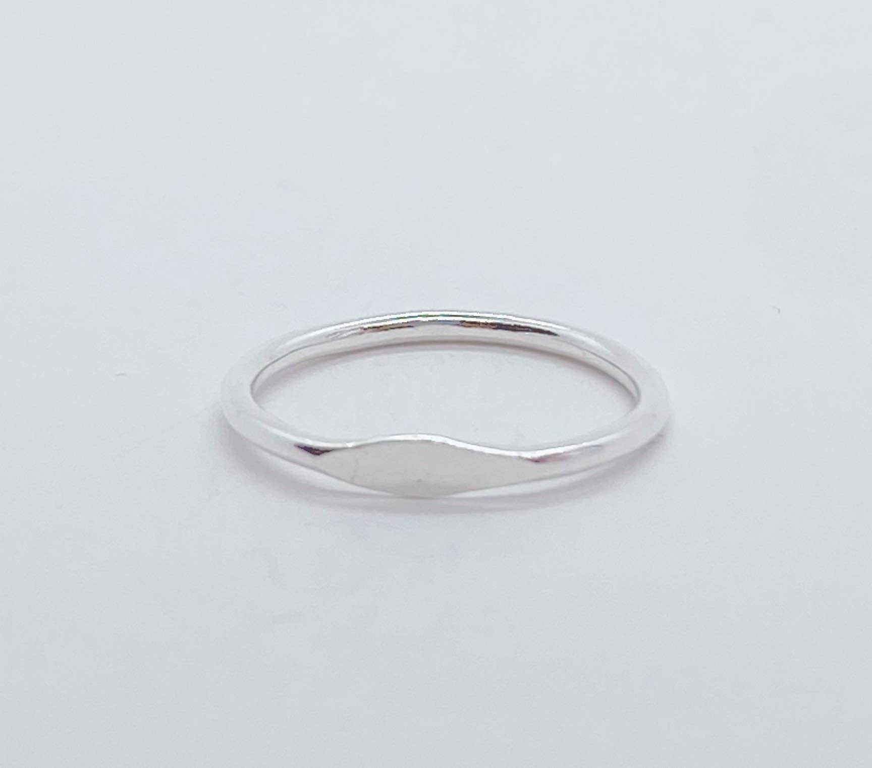 Gold Fill Signet Stacking Ring - Size 7
