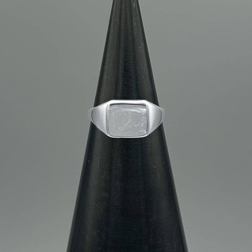 Silver Small Square Signet Ring