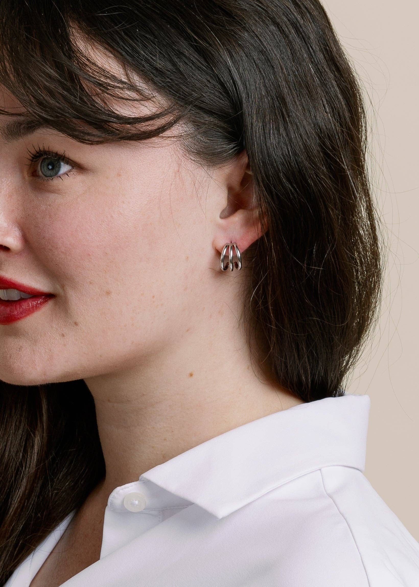 Eden Huggie Earring - Silver: Silver