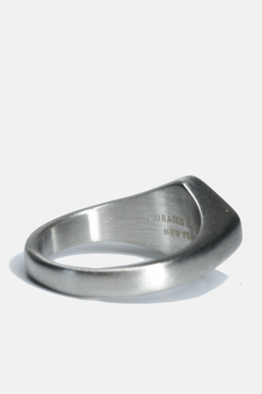 Green Duo Triangle Signet Ring — Size 9