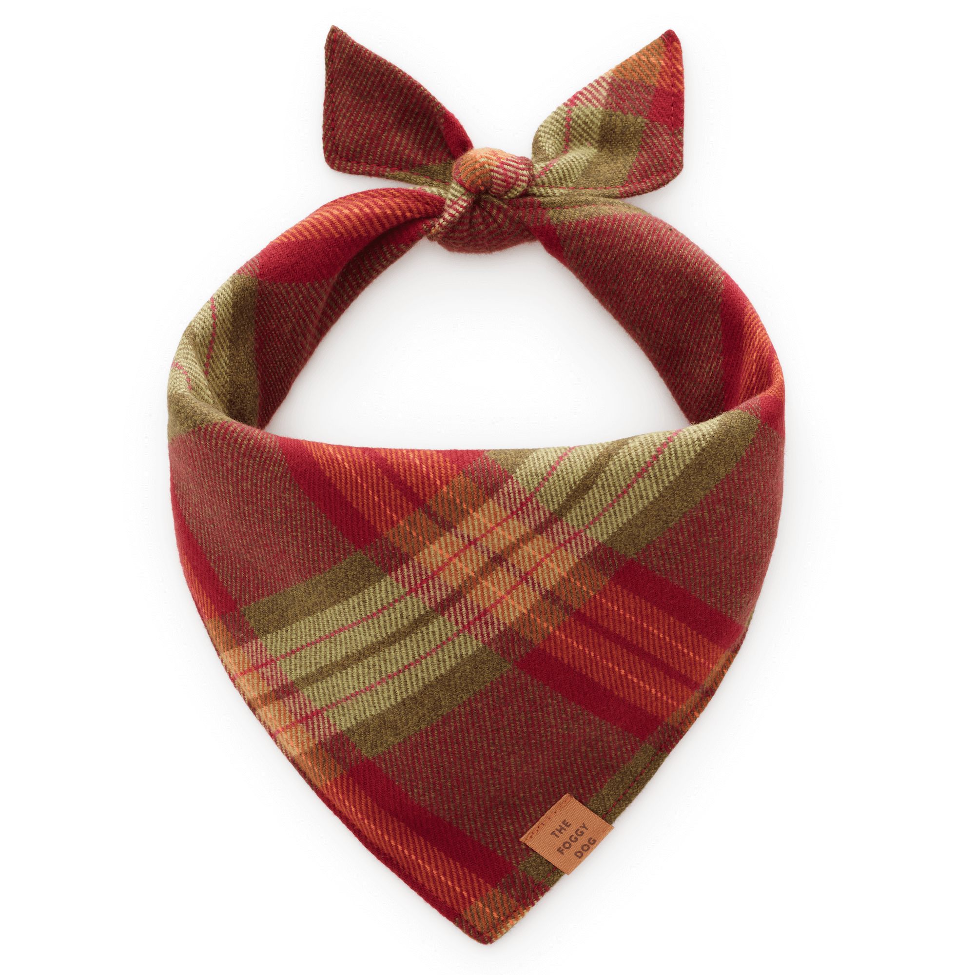 Plaid Flannel Dog Bandana - Medium