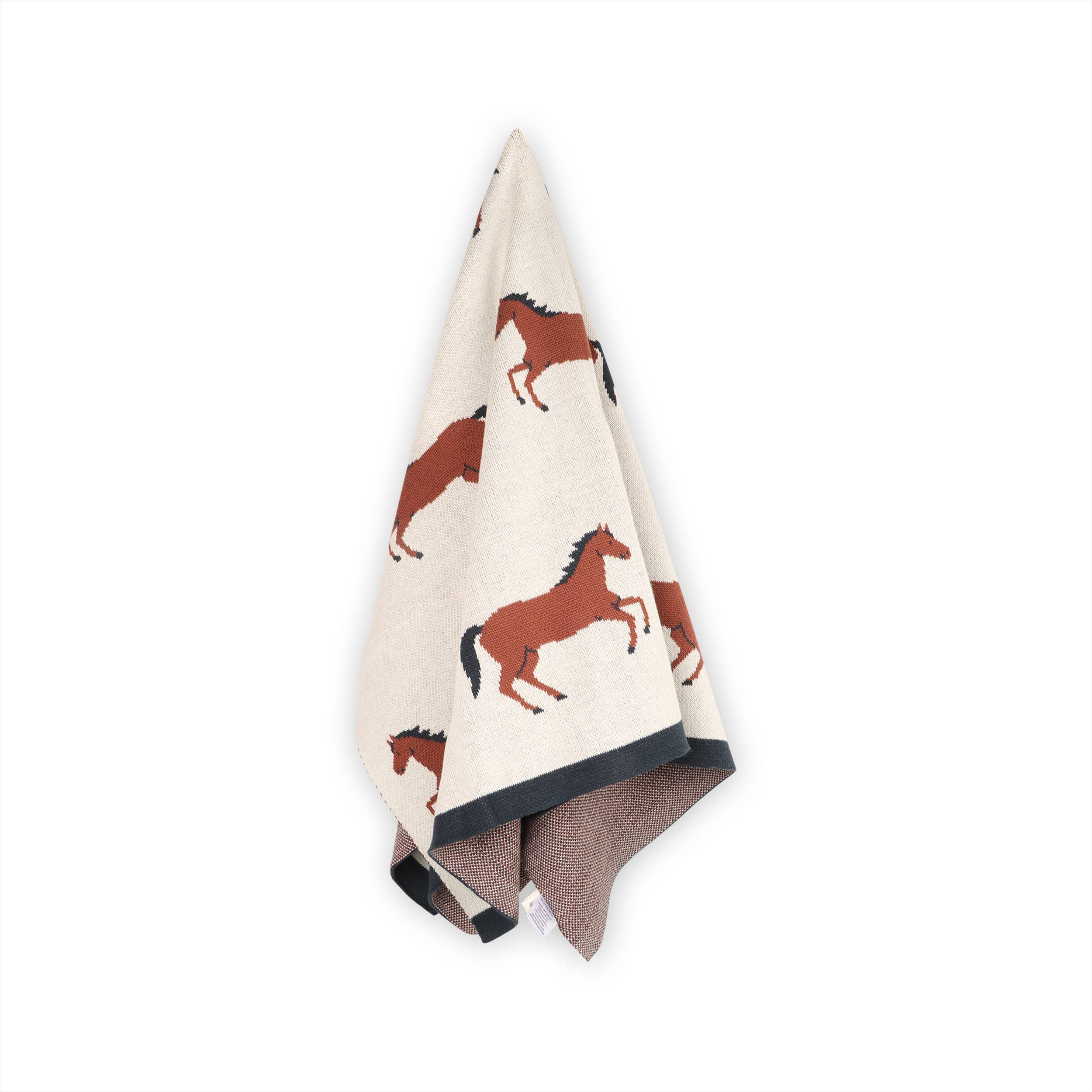 Organic Cotton Horse Print Baby Blanket