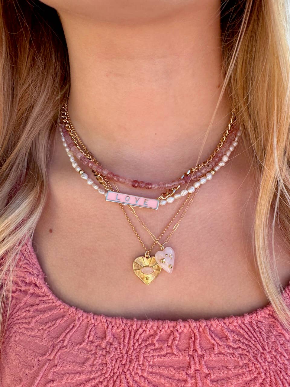 Lillian Faceted Natural Gemstone Necklace: Fluorite