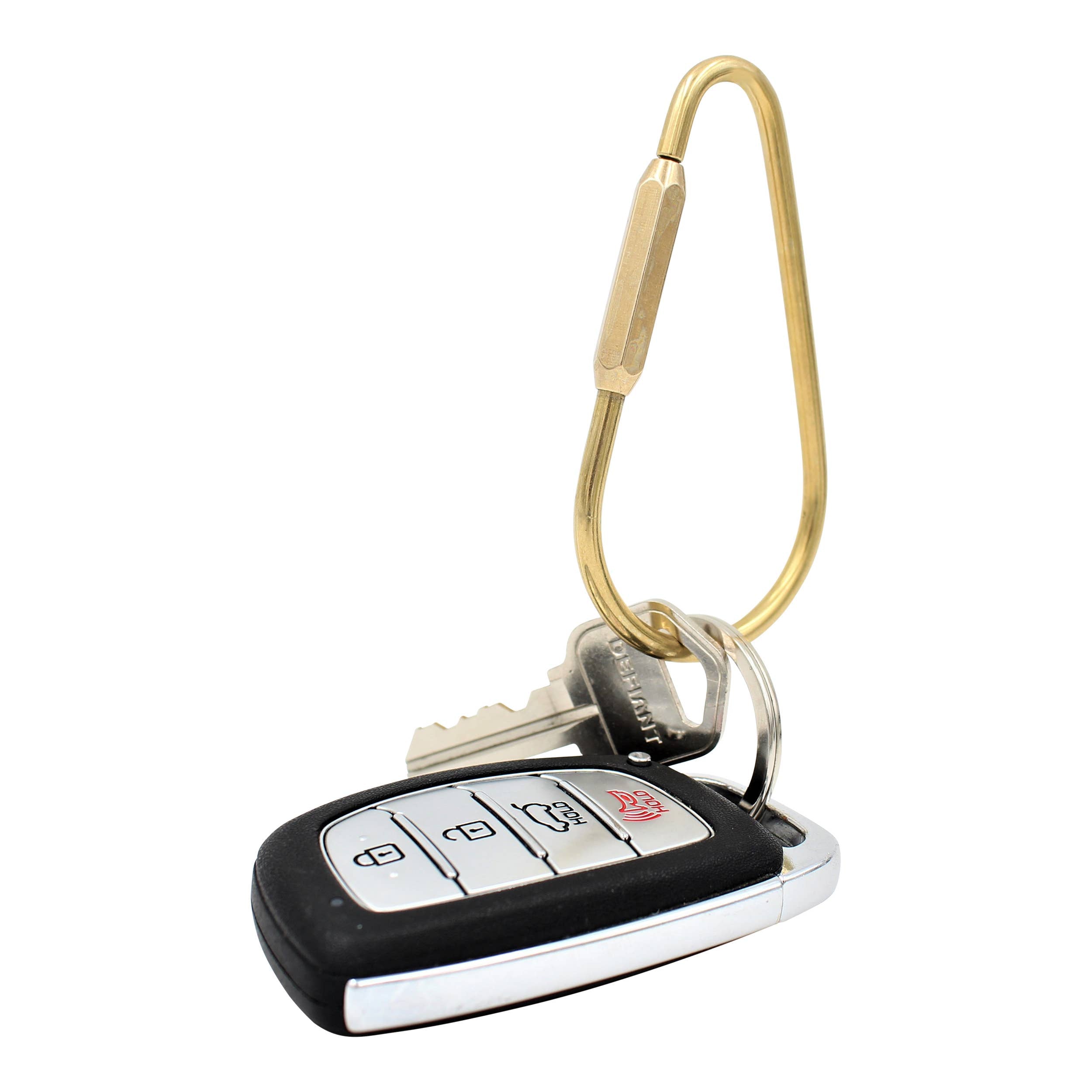 Brass D-Ring Keychain with Screw Closure