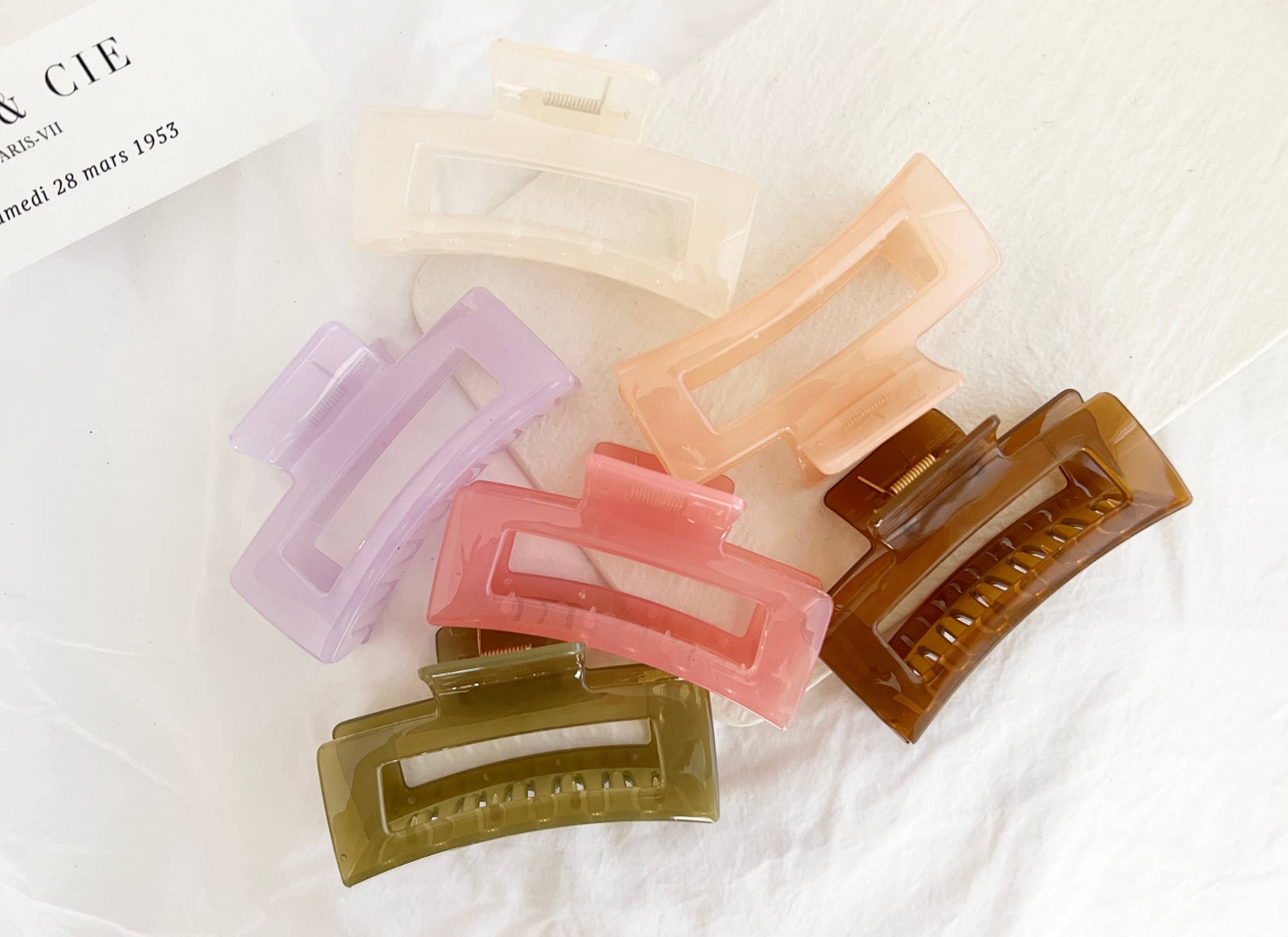 Olive Green Jumbo Jelly Hair Clip