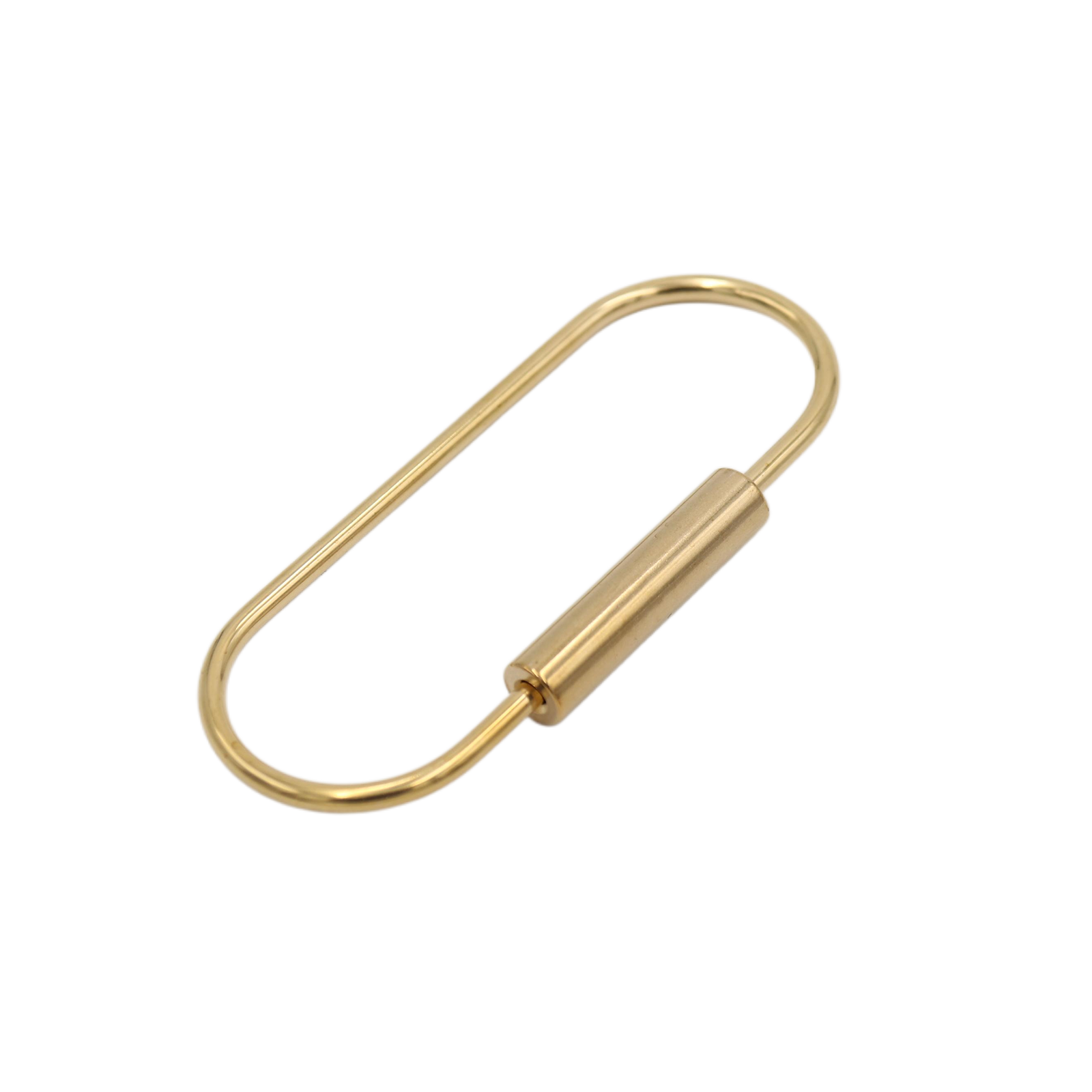 Brass D-Ring Keychain with Screw Closure