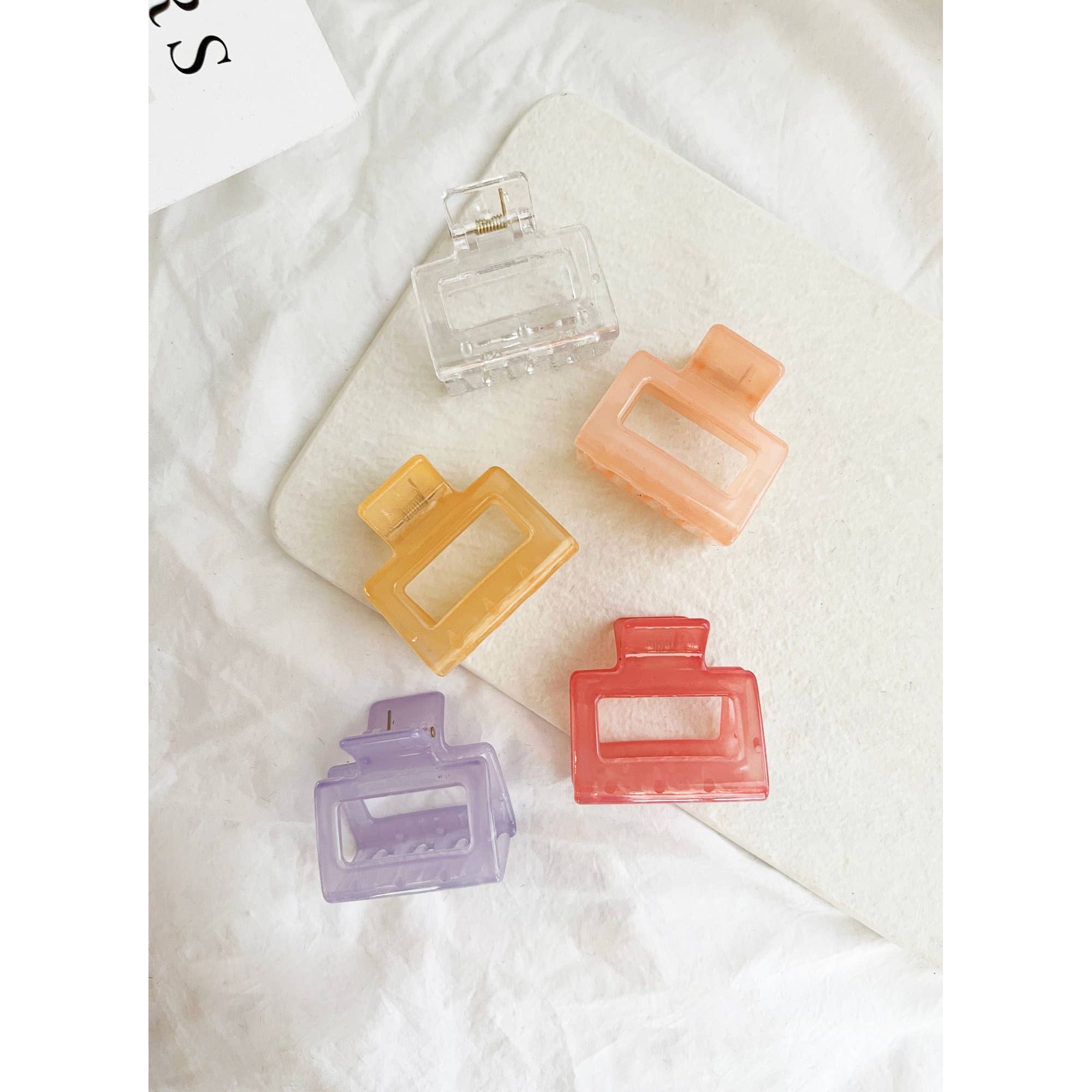 Gold Jelly Hair Clip - 2 Inch