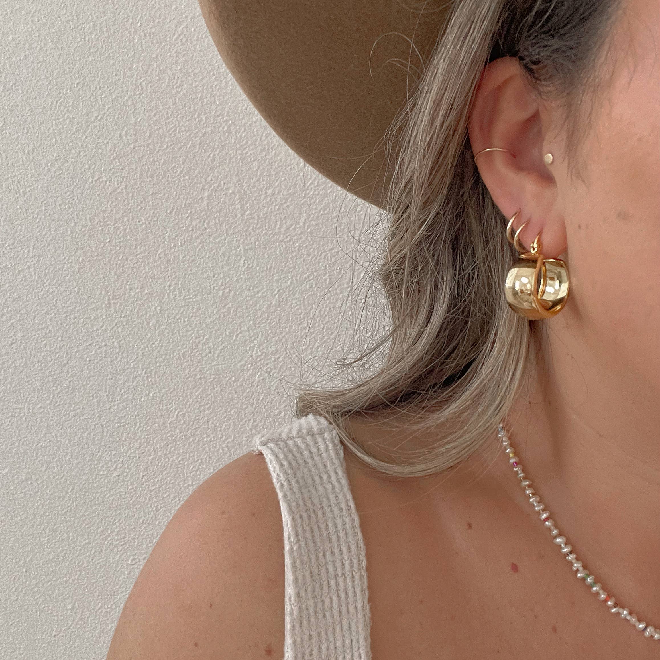 Gold-Plated Valerie Hoop Earrings