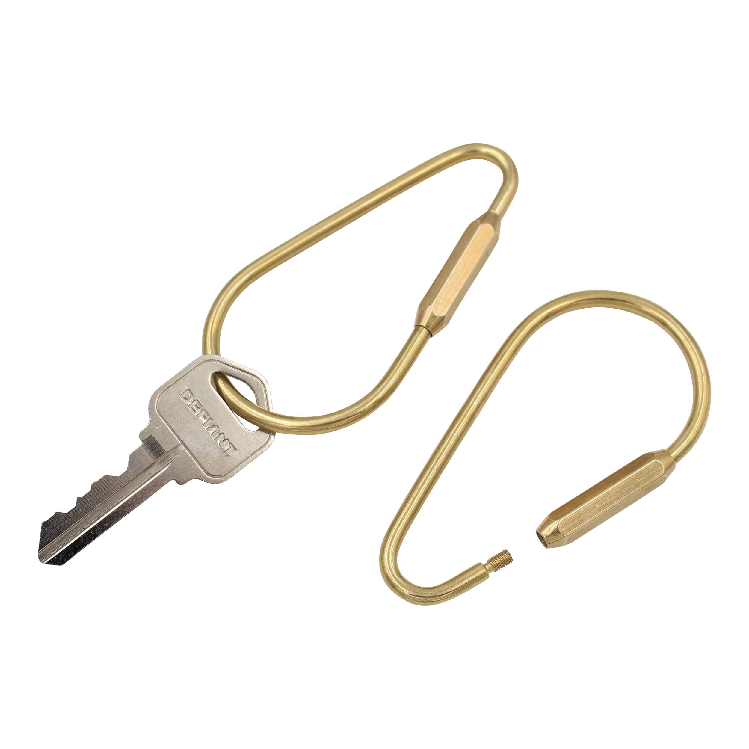 Brass D-Ring Keychain with Screw Closure