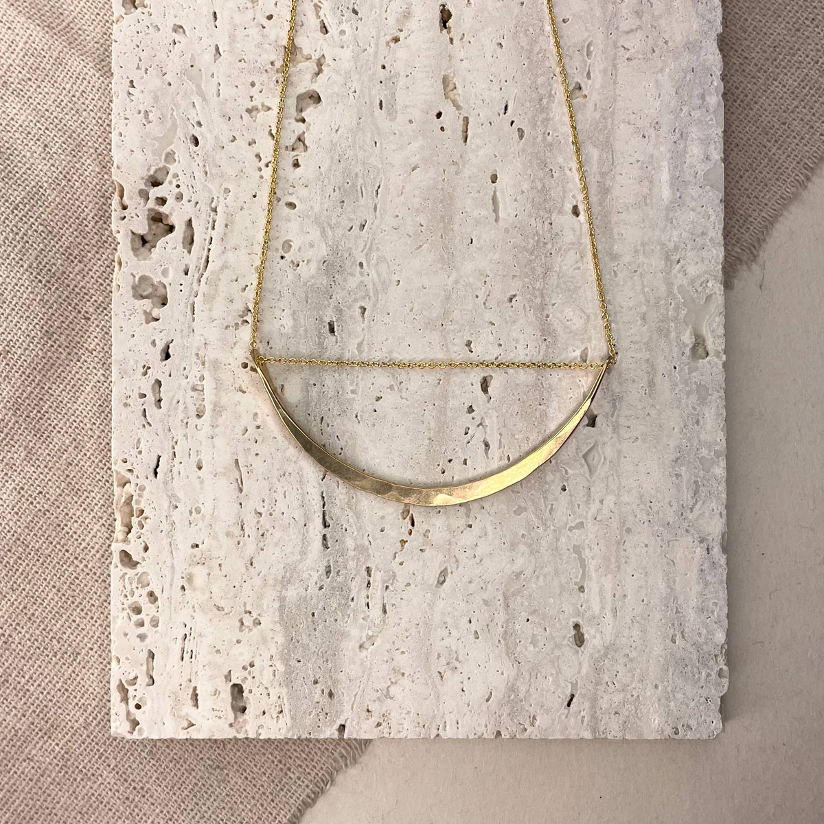 Sliding Arc Necklace in 14k Gold Fill