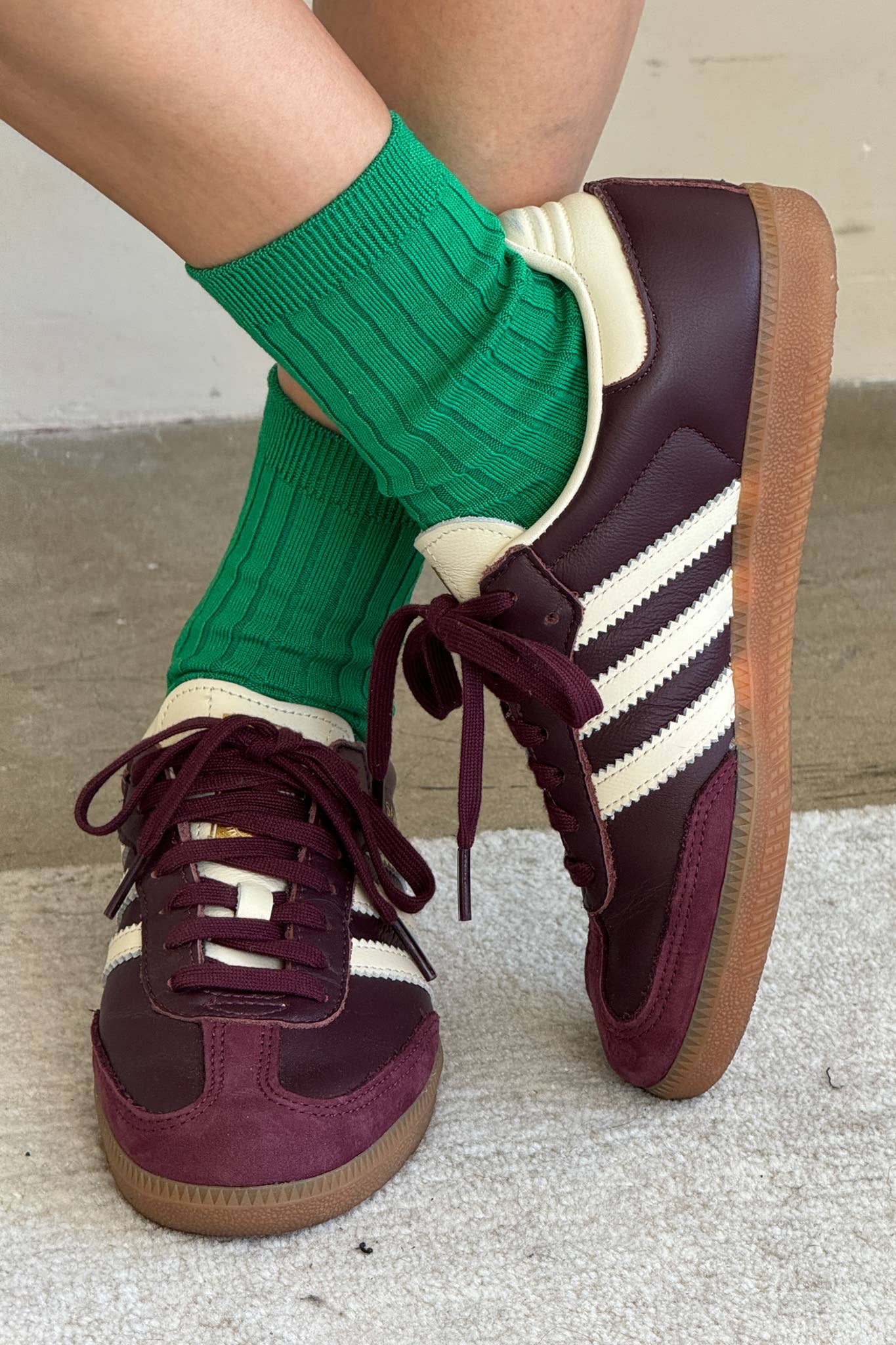 Desert Rose Mercerized Cotton Ribbed Socks