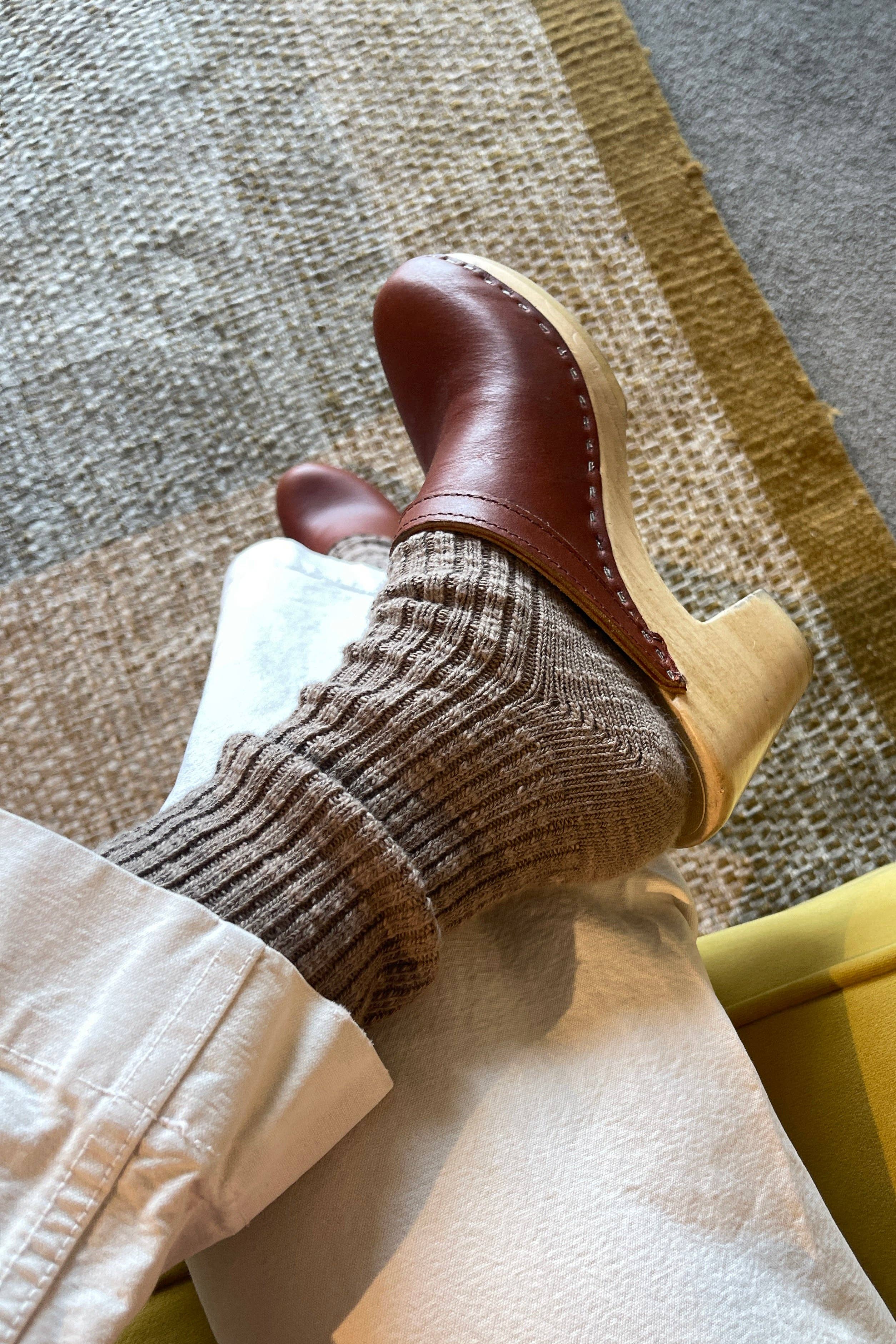 Cottage Socks: White Linen