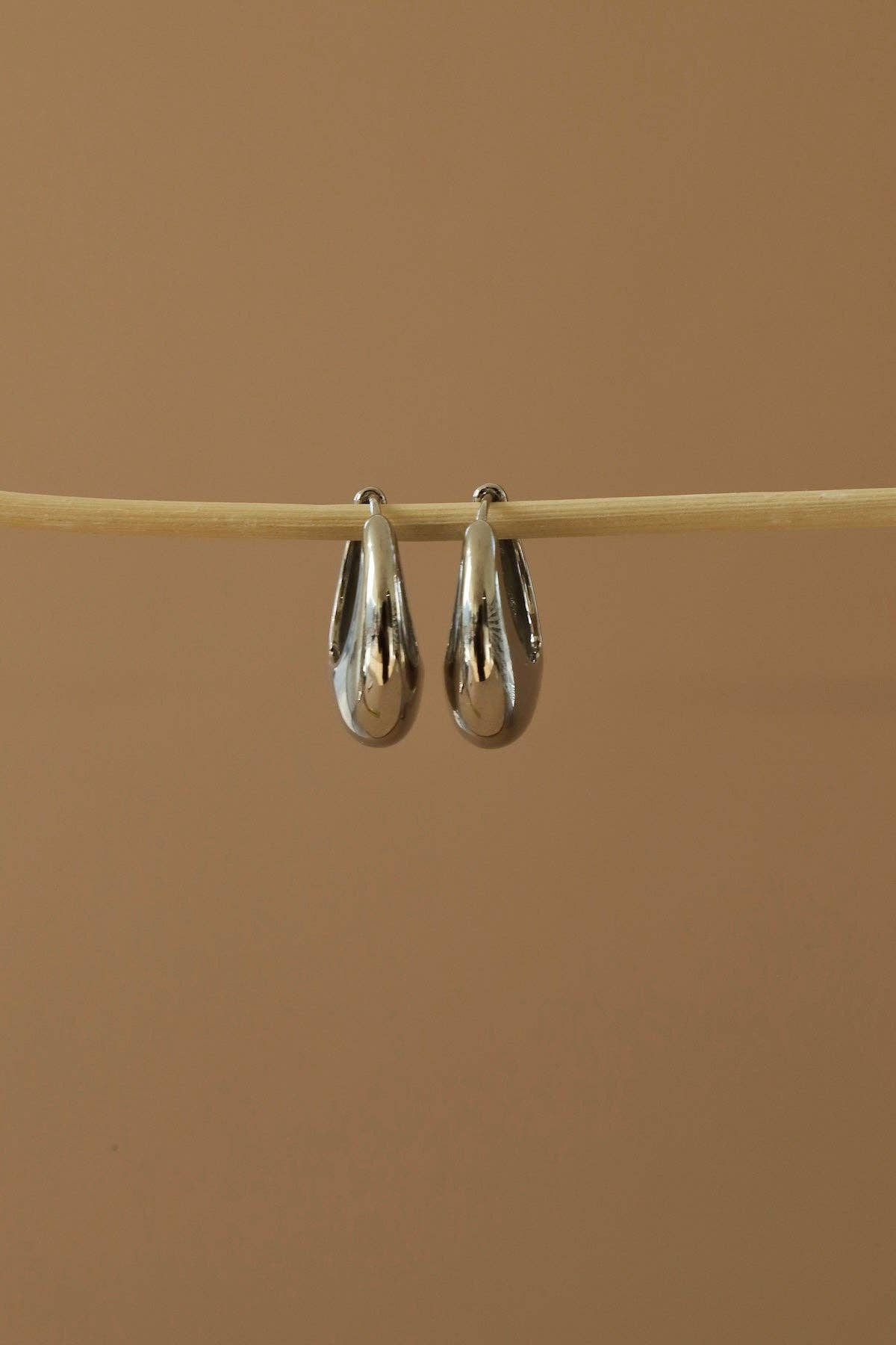 Amalfi Chunky Silver Hoop Earrings