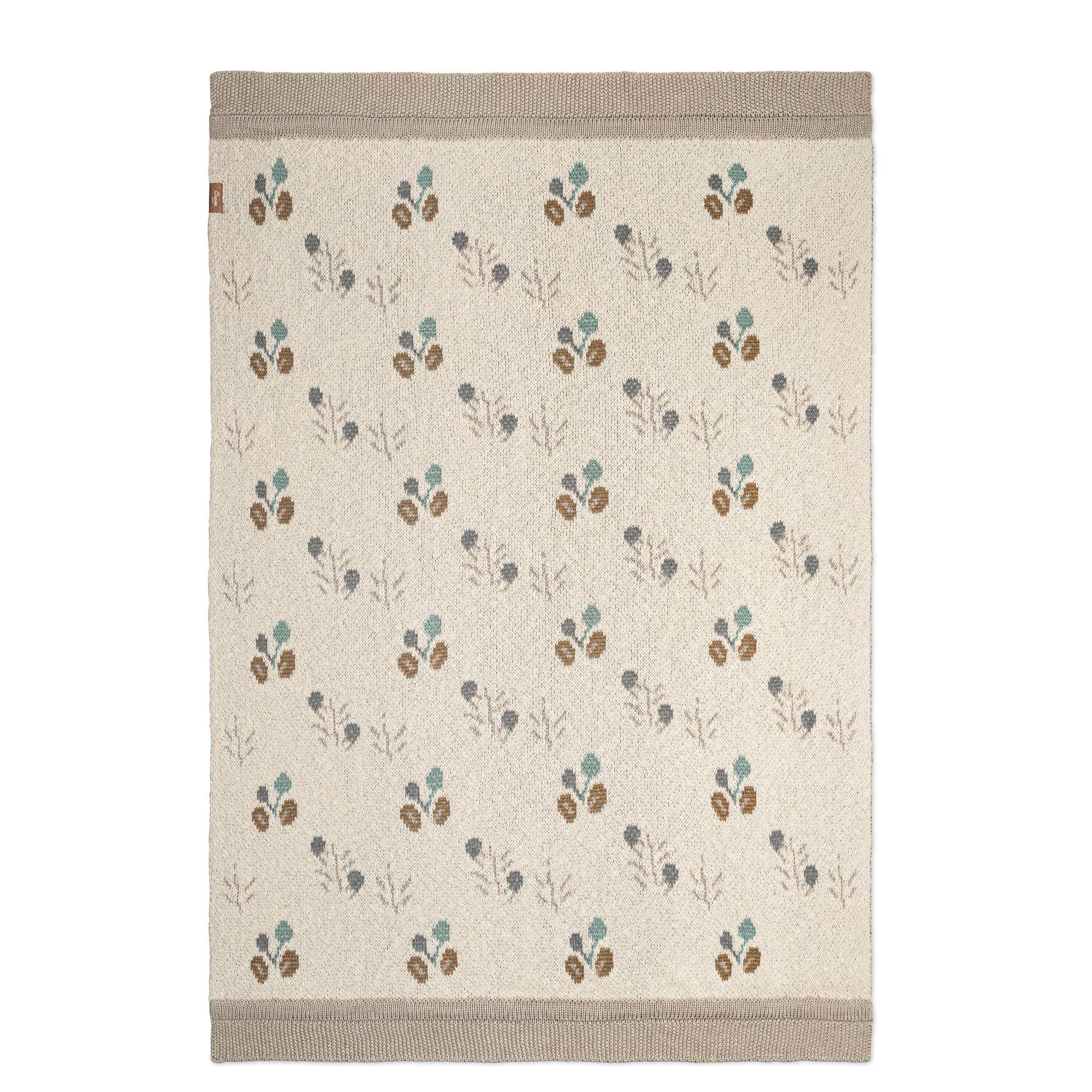 Avery Organic Cotton Knitted Baby Blanket in Poppy