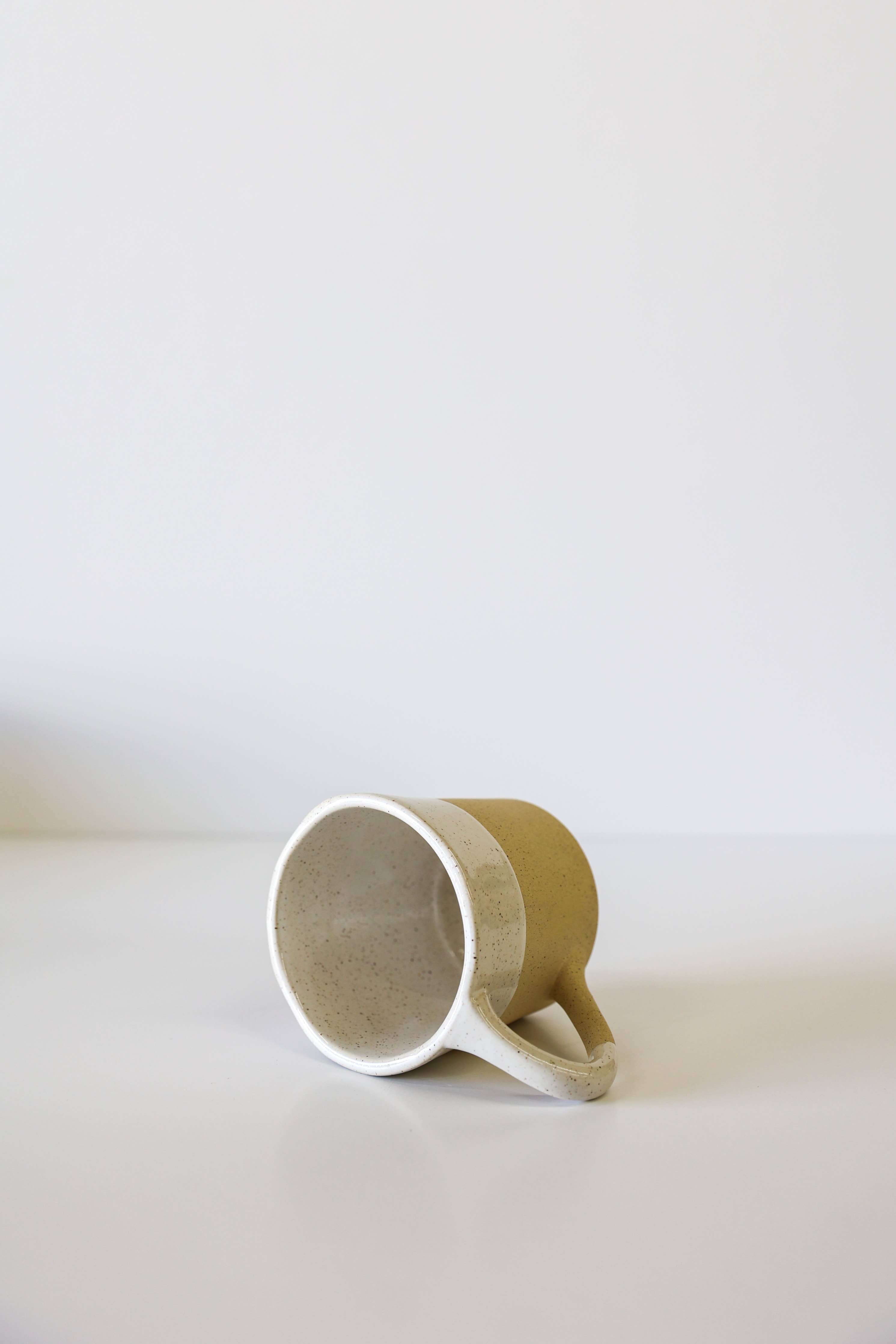 Harbor Handbuilt Mug in White Speckle (Set of 2)