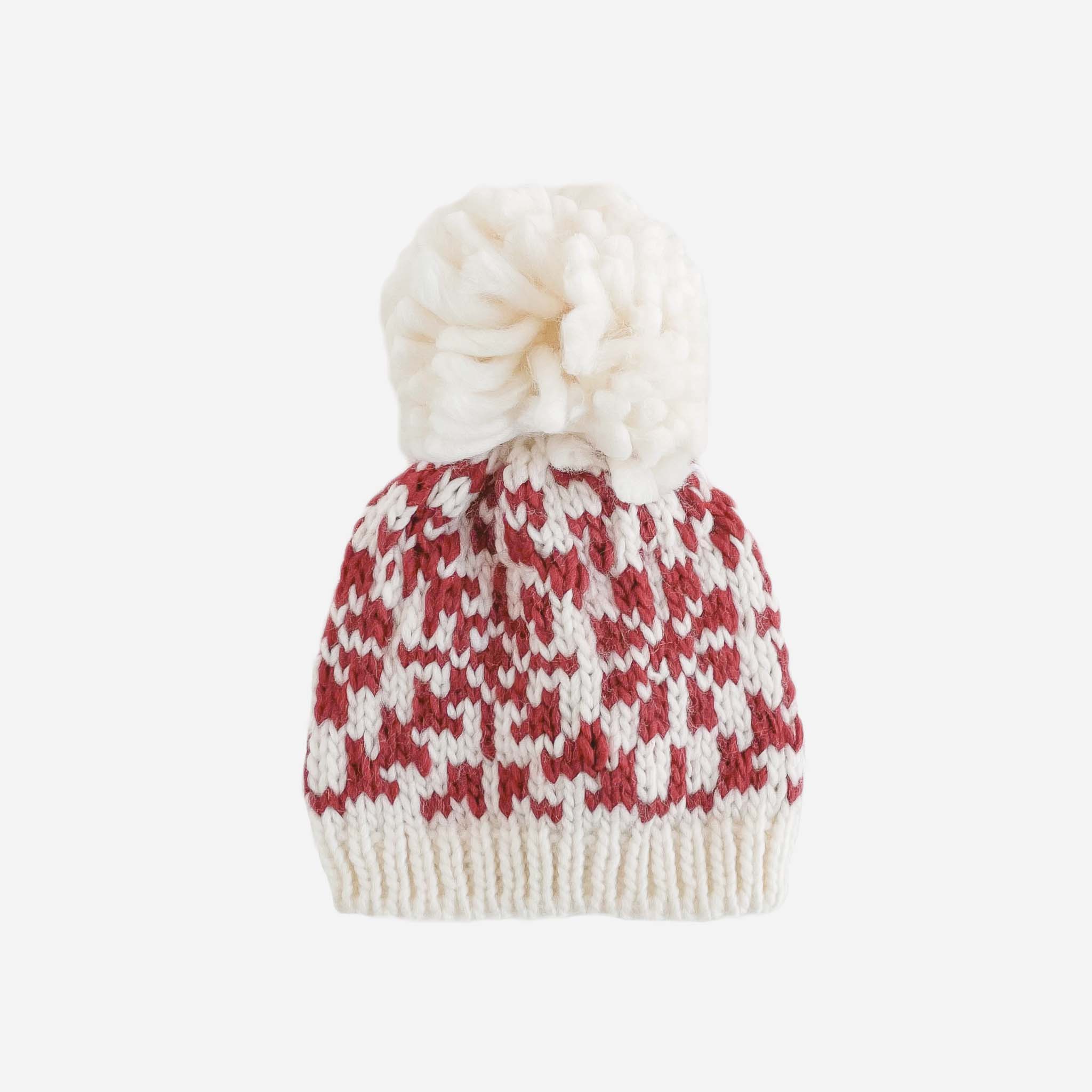 Snowfall Hat Red Baby Kids Winter Beanie Holiday Clothing: XS; 3-6m