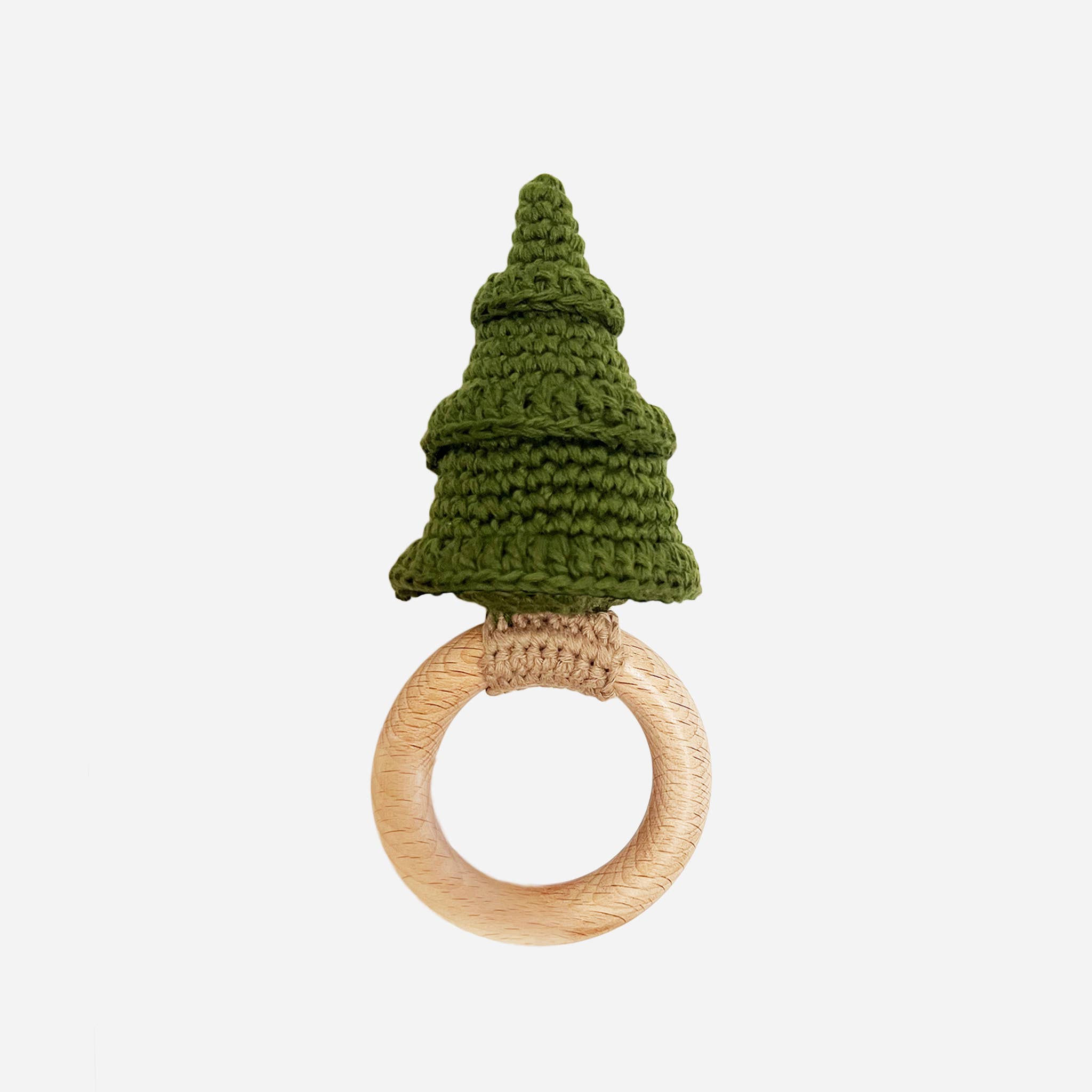 Teether Tree Cotton Crochet Rattle Fall Christmas Forest: Immediate