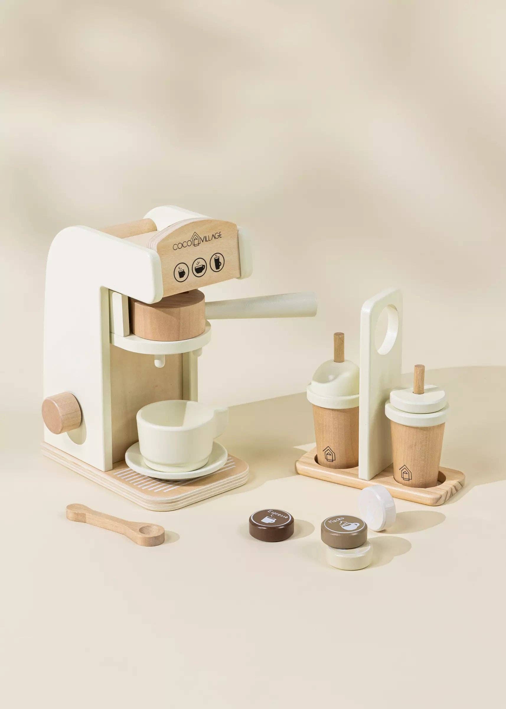 Wooden Coffee Maker Play Set
