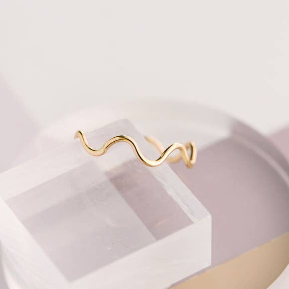 Gold Wiggle Ring in 14K Gold Filled - Size 7