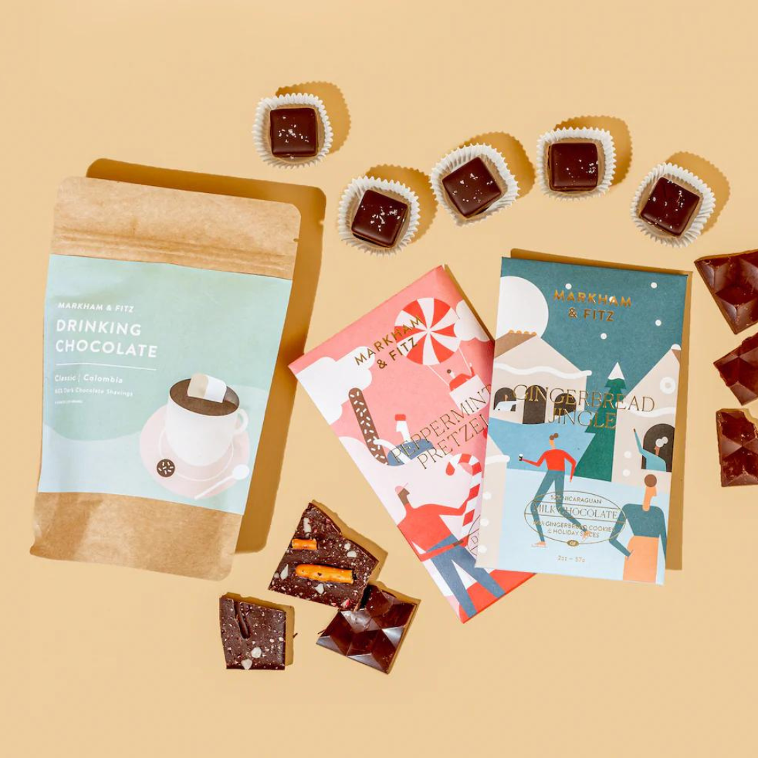 Gingerbread Jingle Dark Milk Chocolate Bar