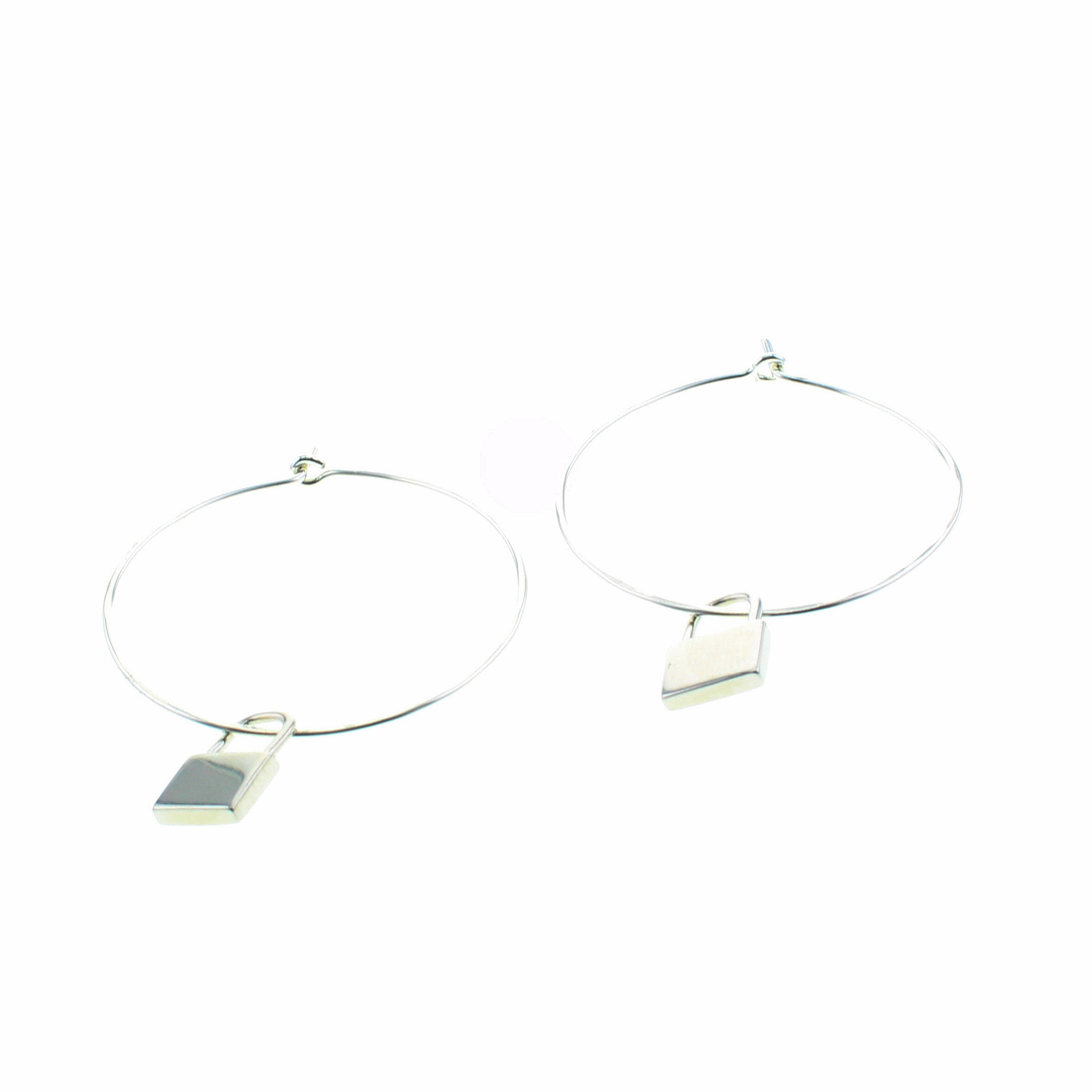 Darby Lock Charm Hoop Earrings – 14K Gold-Filled