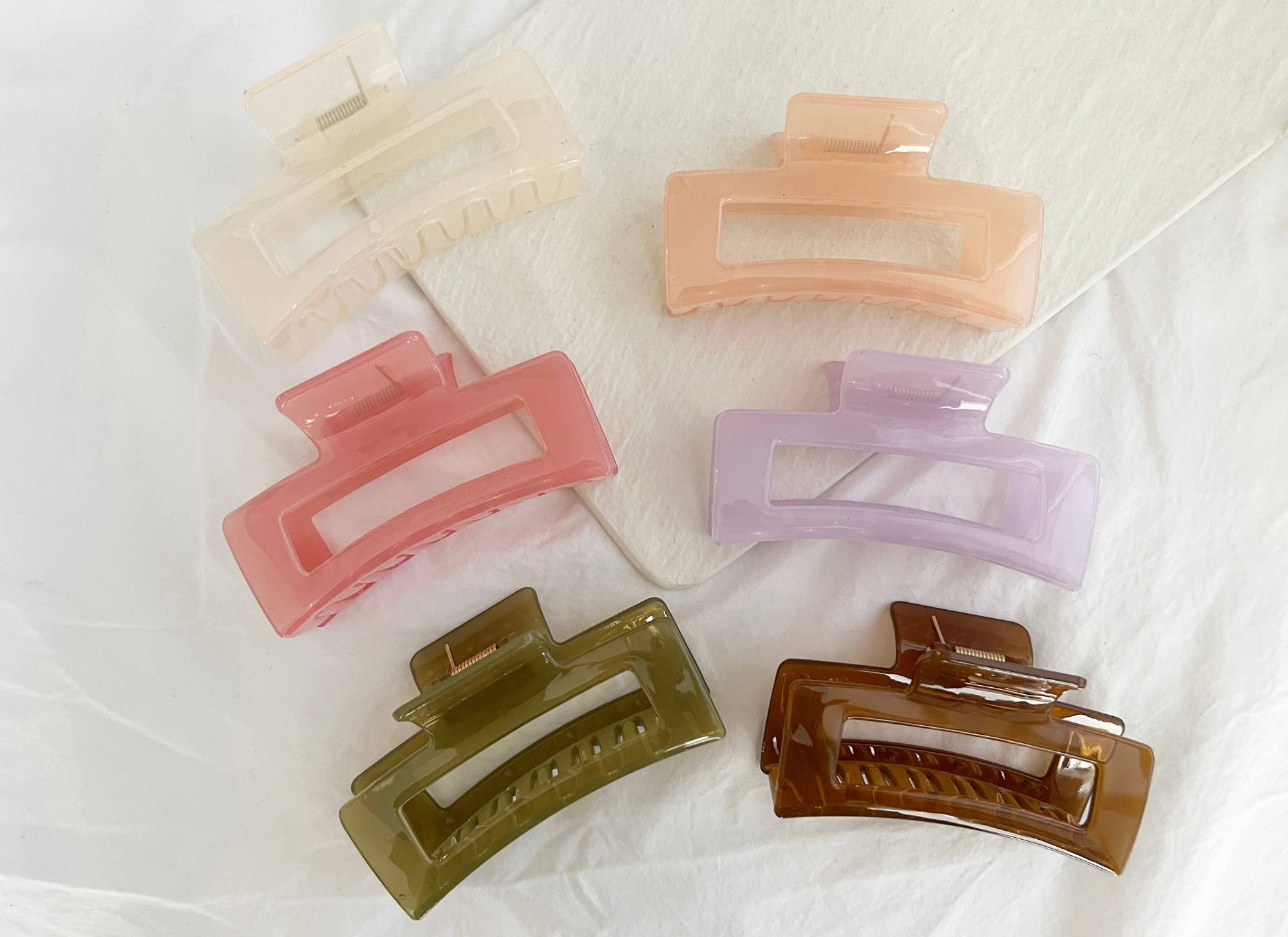 Olive Green Jumbo Jelly Hair Clip