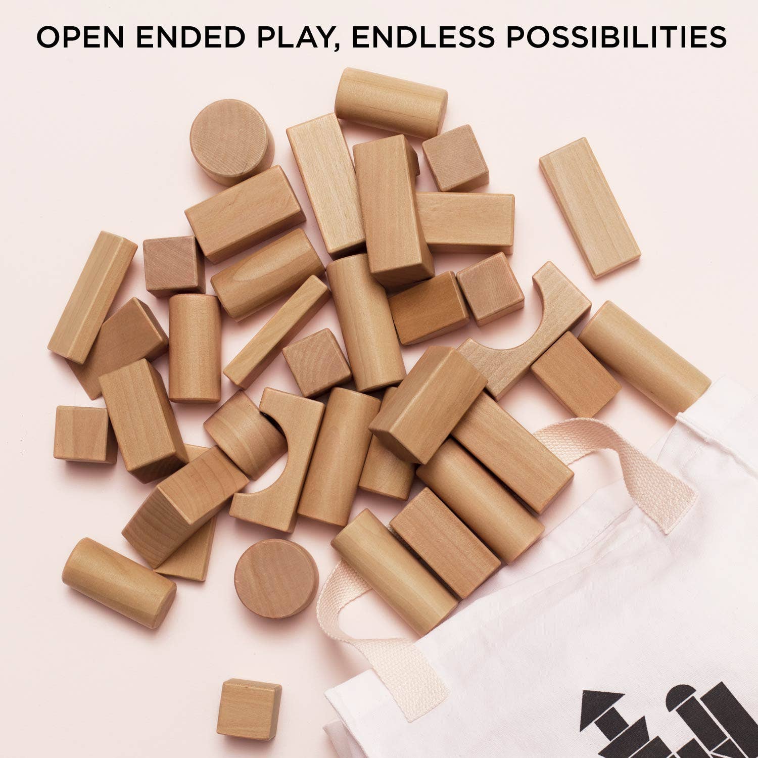 Natural Wood Building Blocks