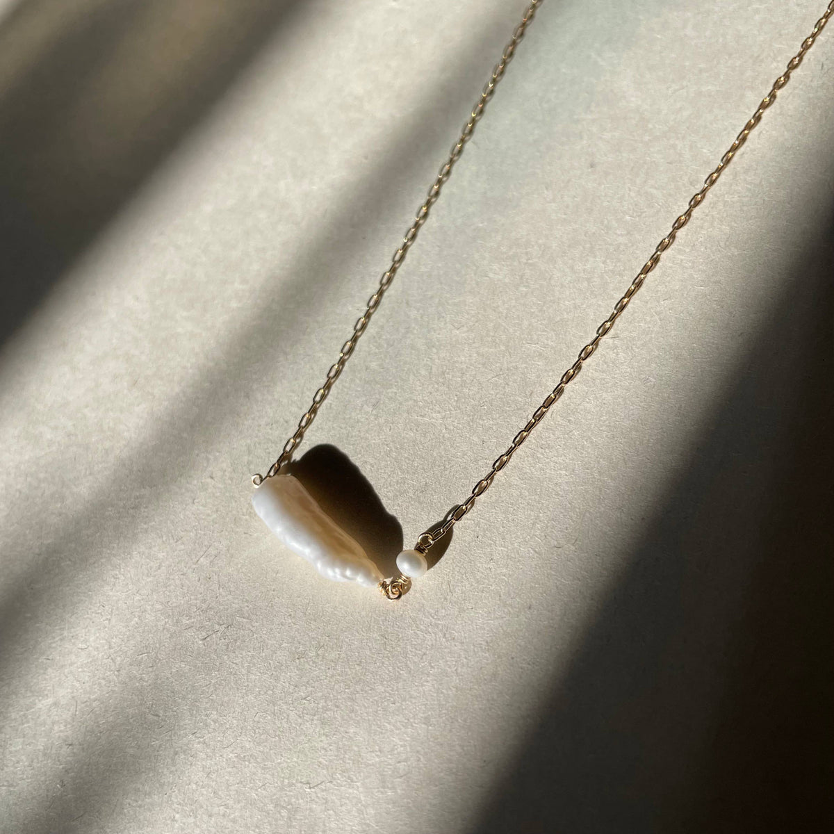 Double Pearl Necklace – 14k Gold Fill