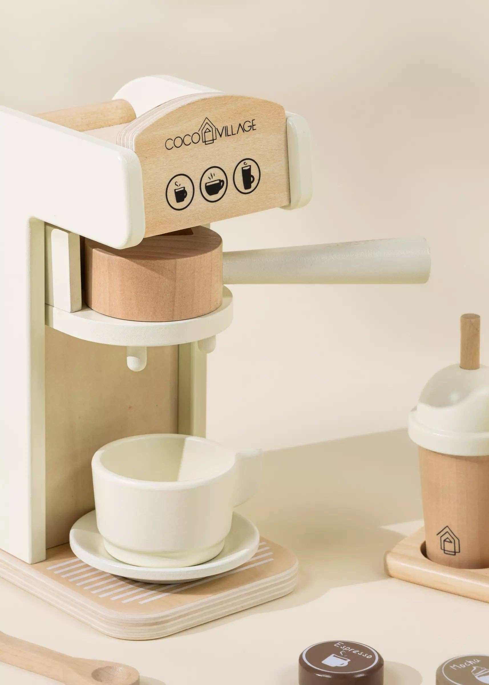 Wooden Coffee Maker Play Set