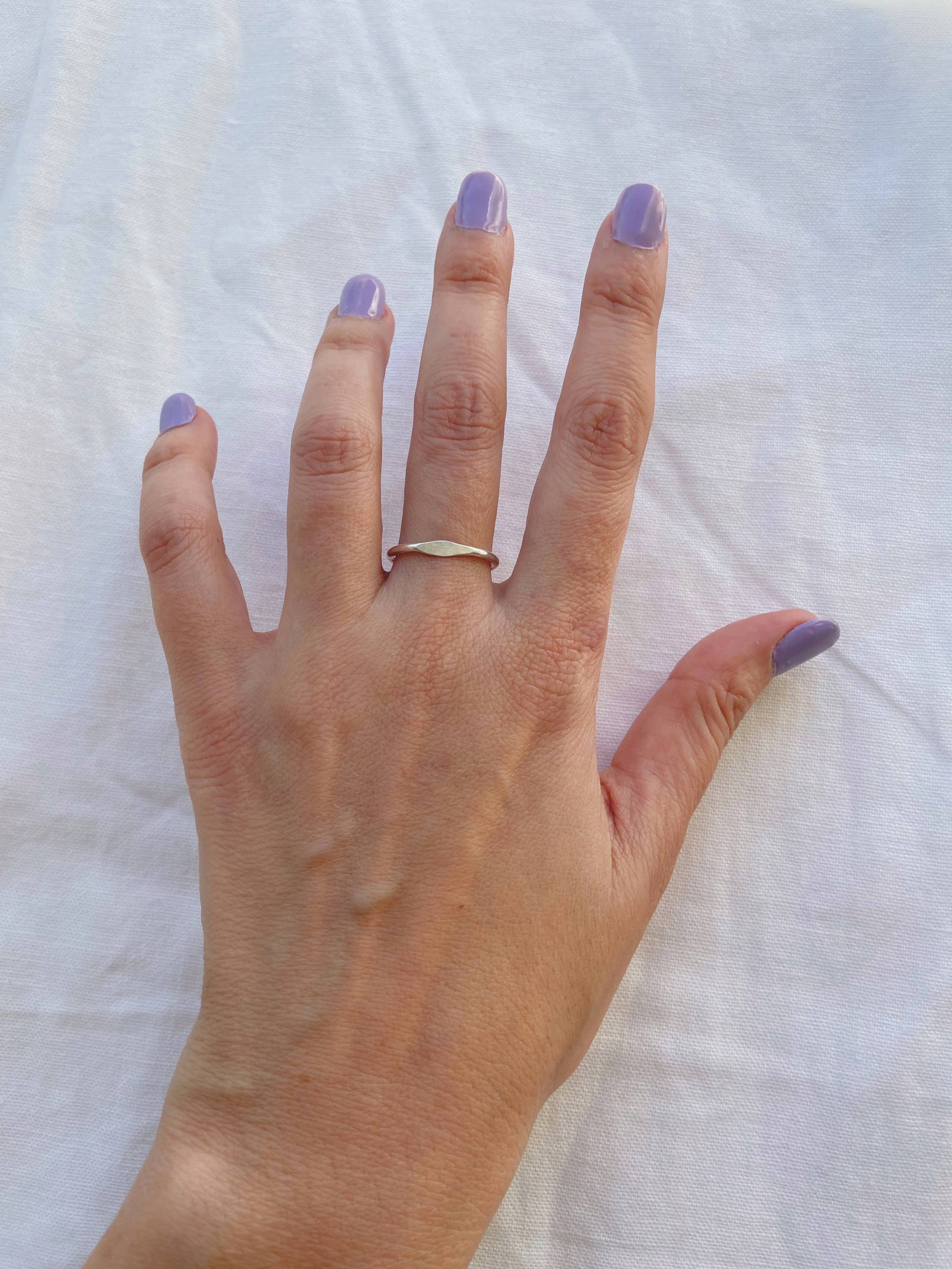 Gold Fill Signet Stacking Ring - Size 7