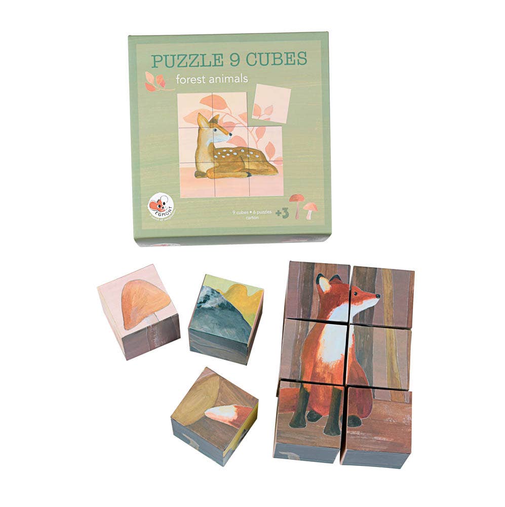 Forest Animal Puzzle Cube Set