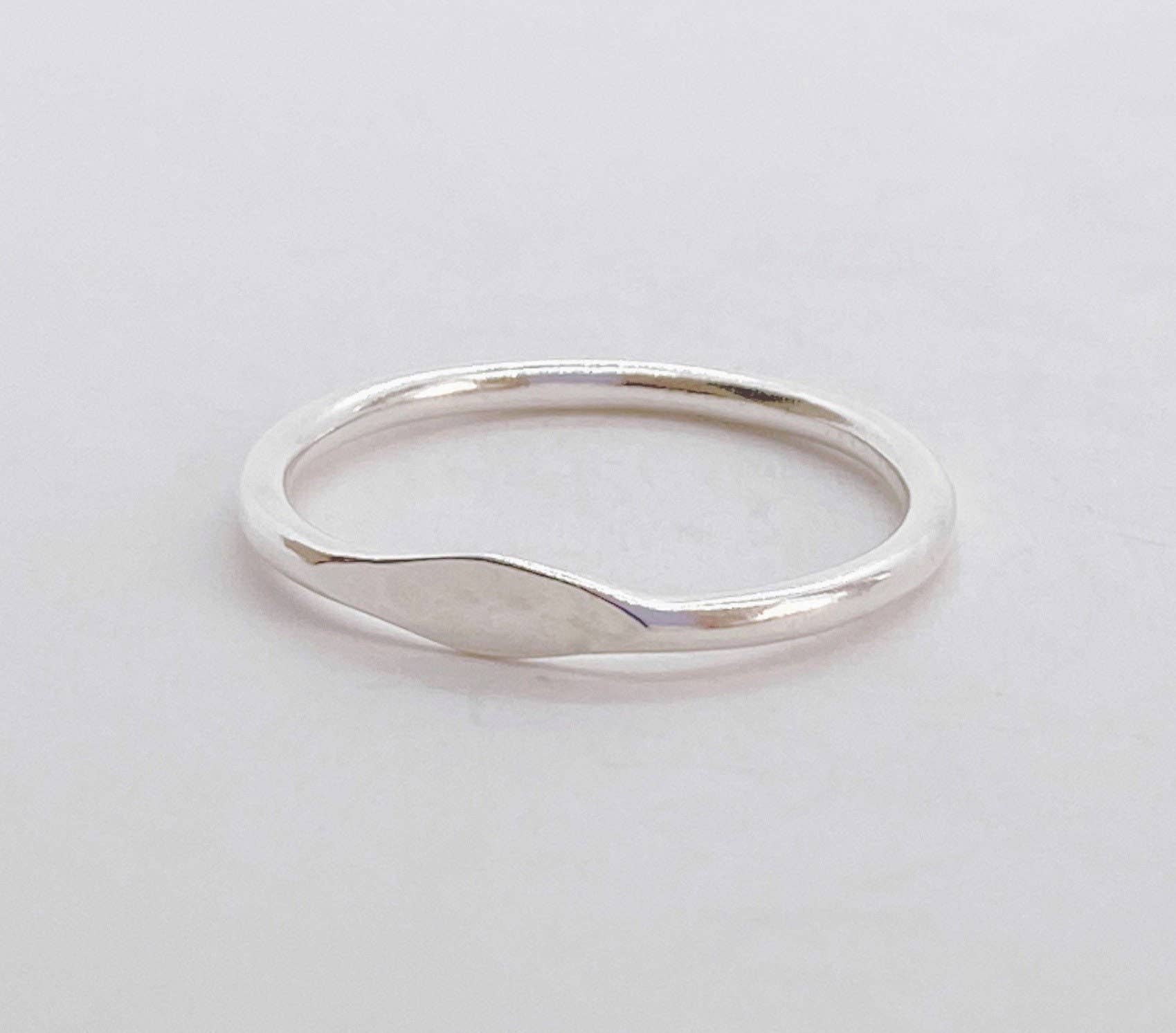 Gold Fill Signet Stacking Ring - Size 7