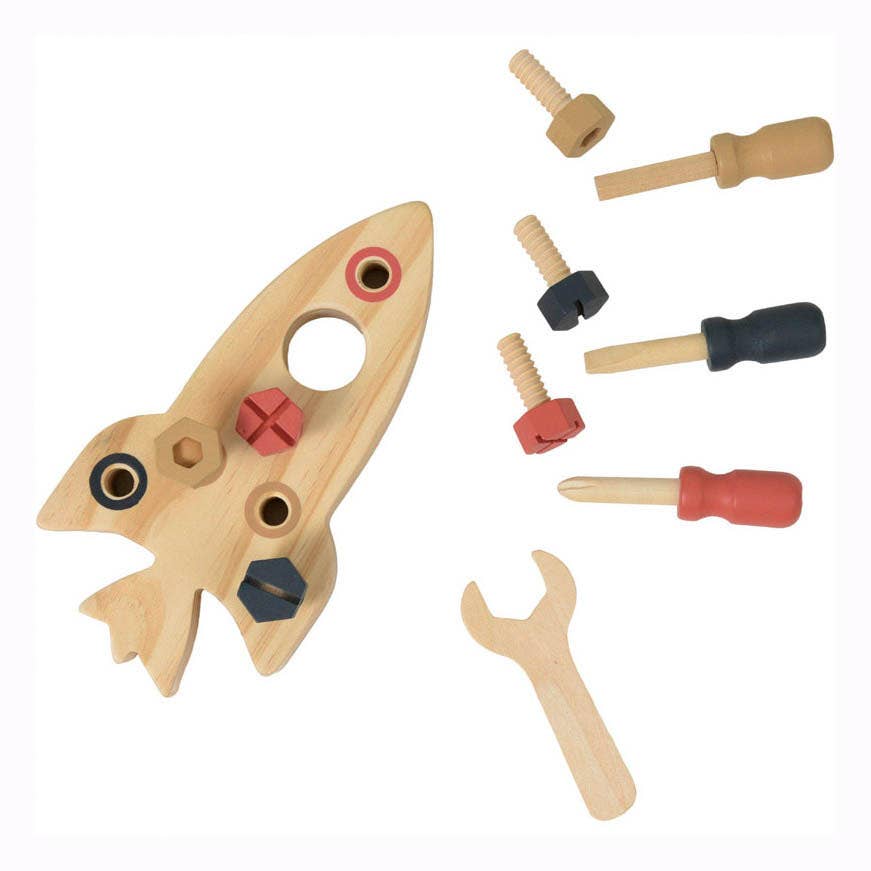 Rocket to Assemble Wooden Toy Set