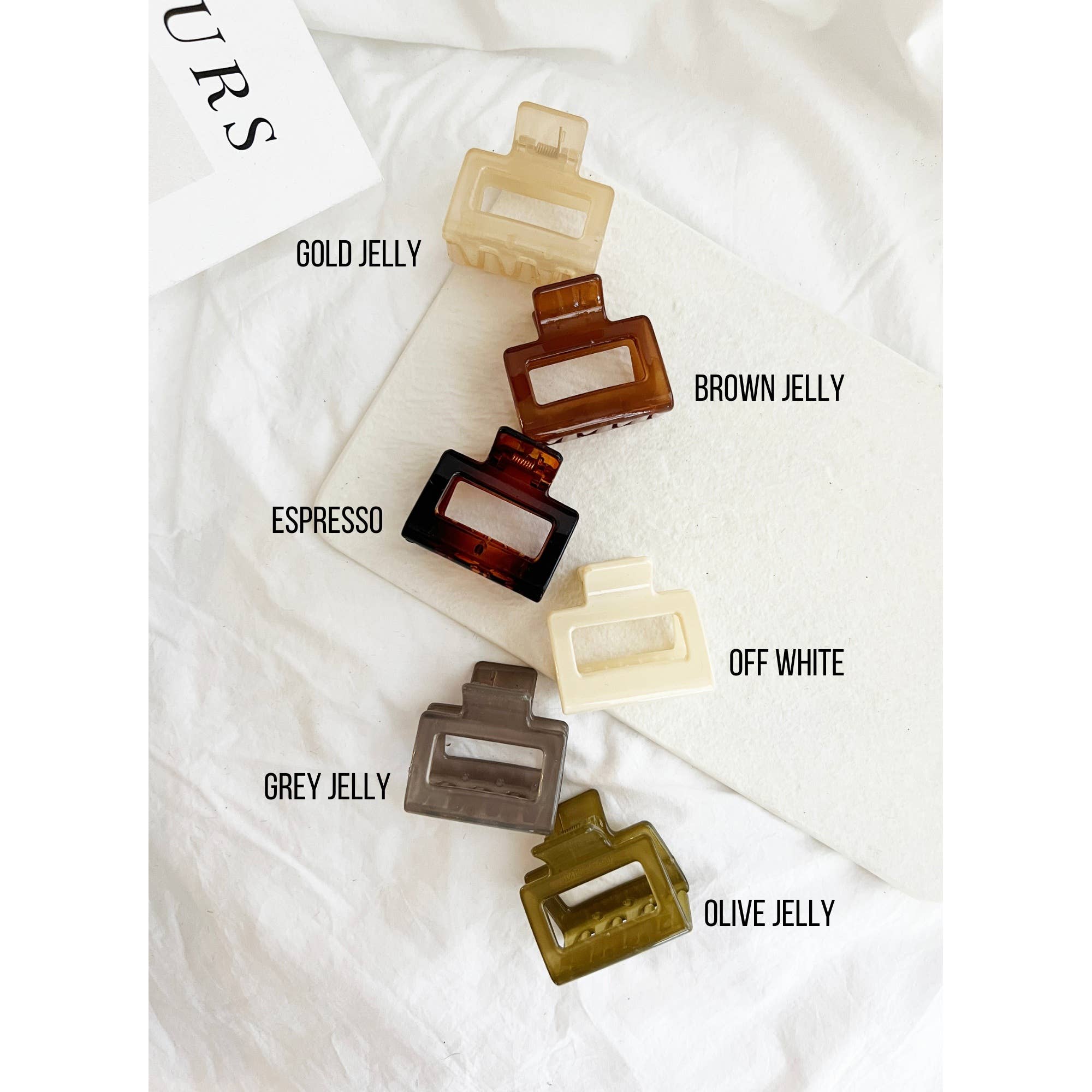 Gold Jelly Hair Clip - 2 Inch