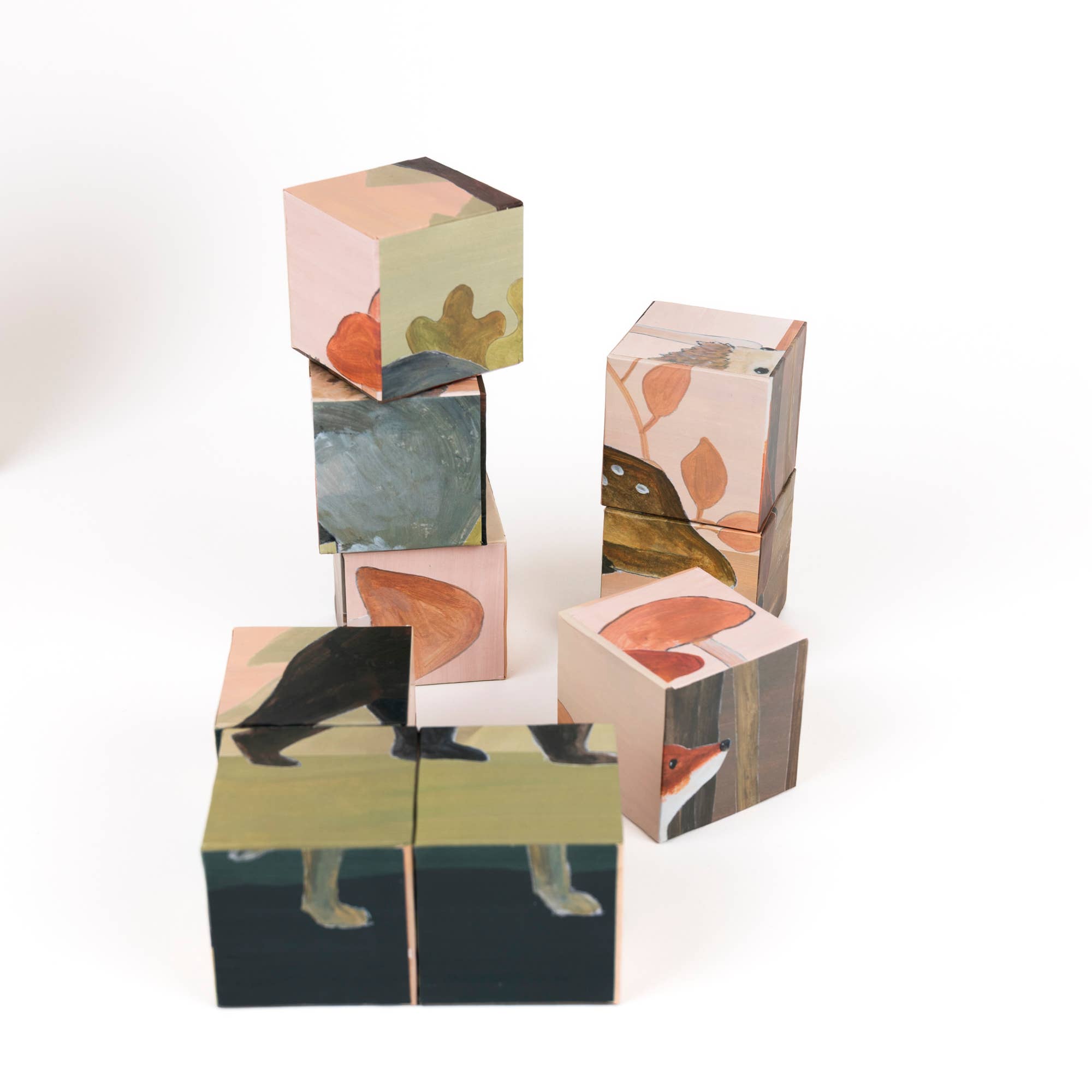Forest Animal Puzzle Cube Set