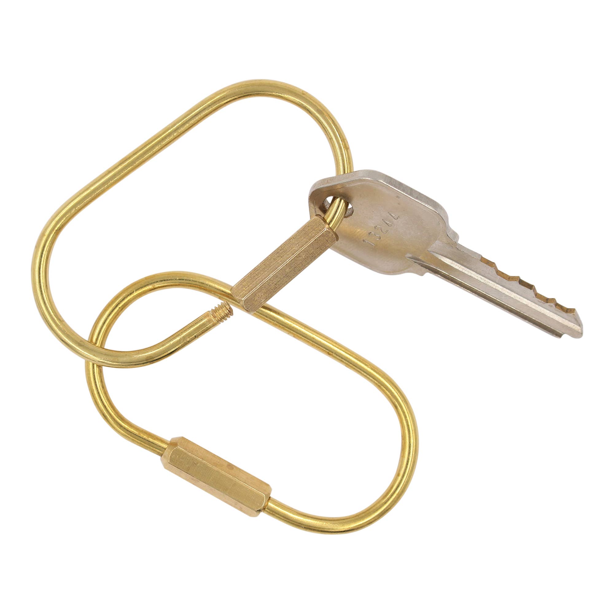 Brass D-Ring Keychain with Screw Closure