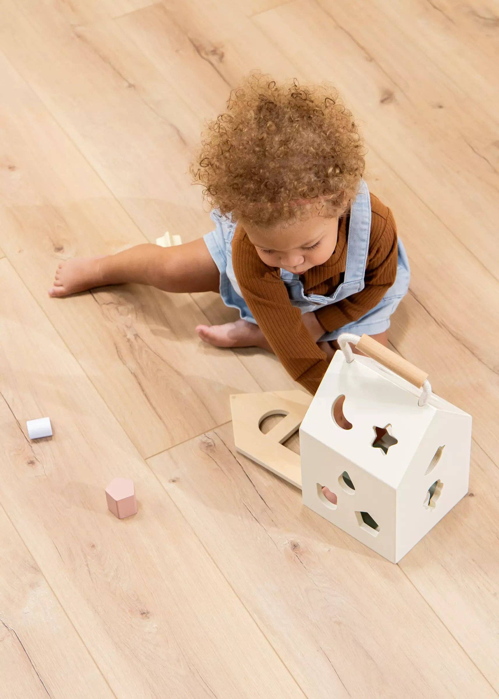 Wooden Shape Sorting House