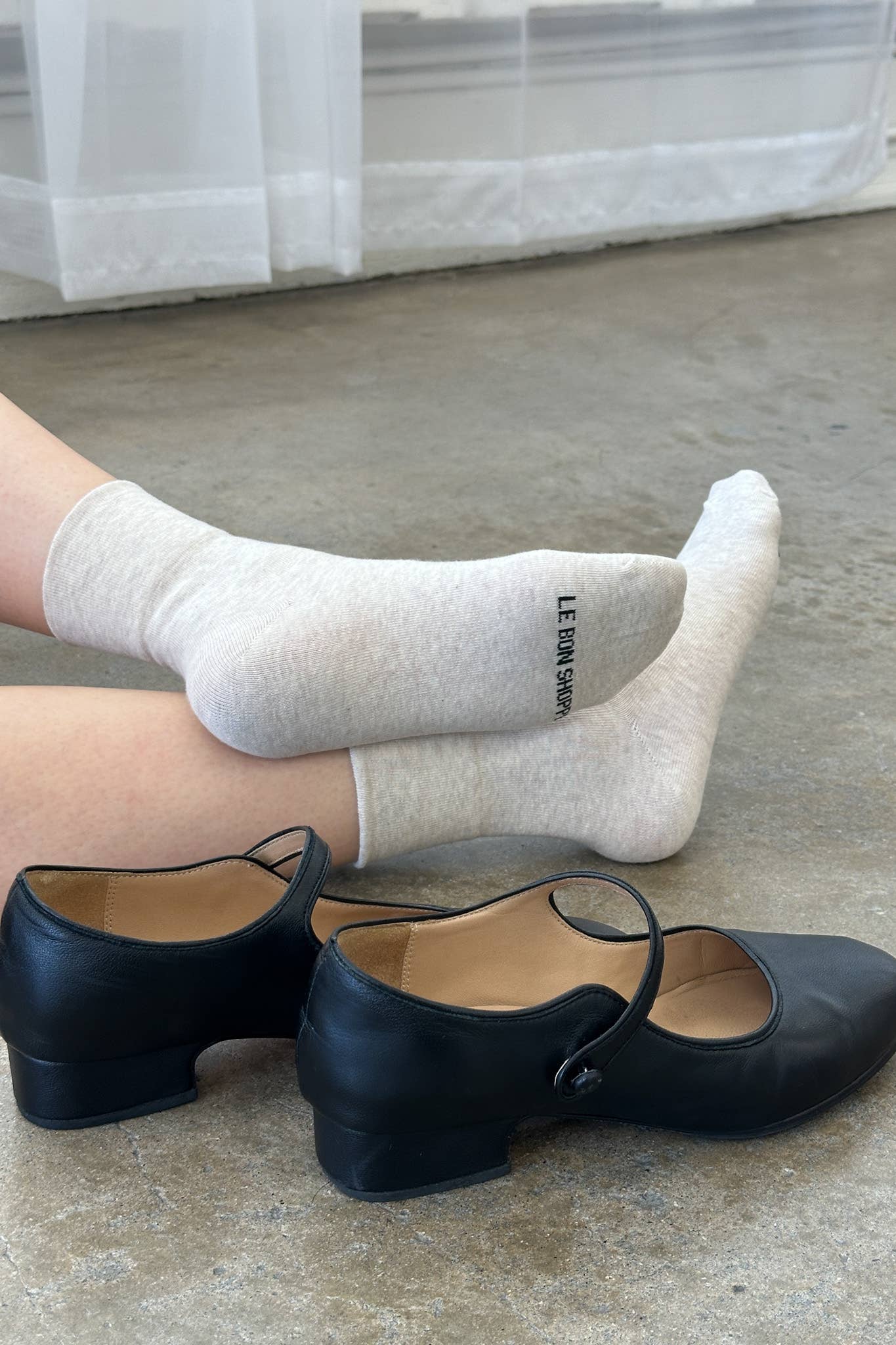 Sneaker Socks: Ht. Grey