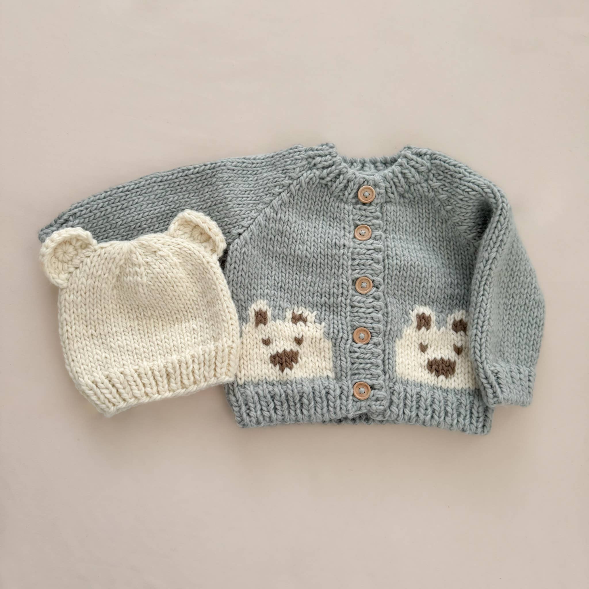 Bear Hat, Cream Baby Shower Kid Accessories Fall Winter Gift: S; 6-24M
