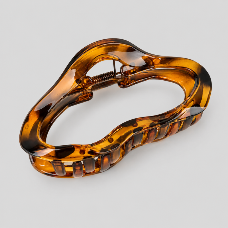 Cloud Shape Large Jelly Acrylic Hair Claw Clip – Olive