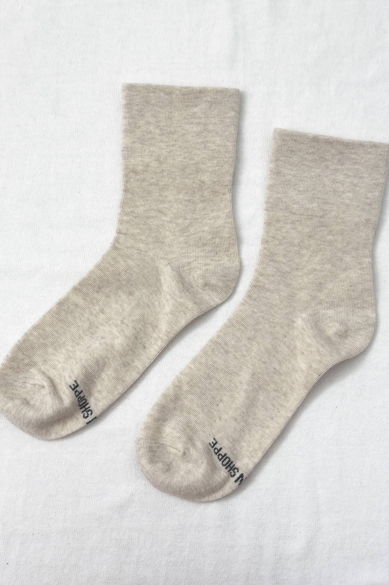Sneaker Socks: Ht. Grey