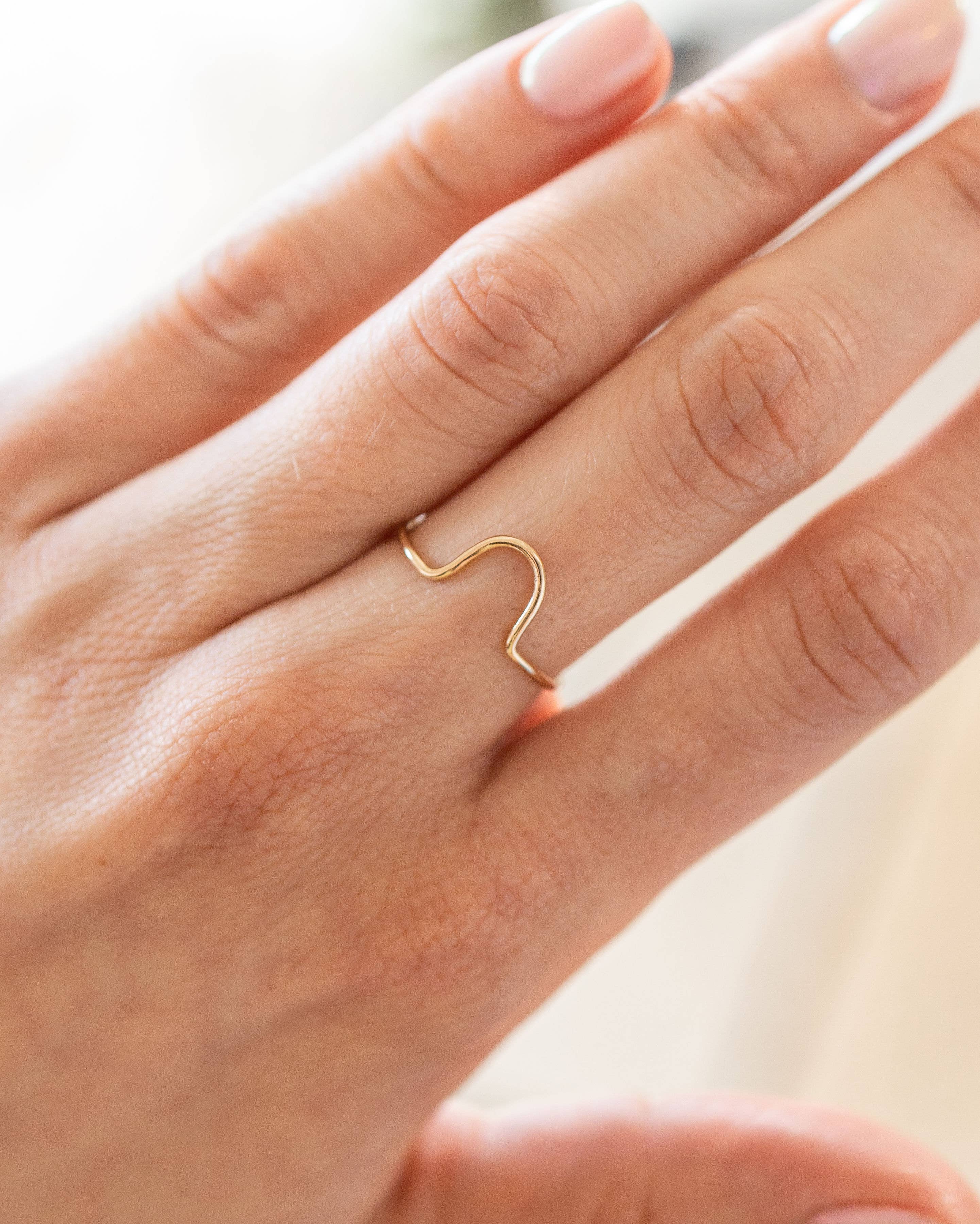 Curved Gold-Filled Stacking Ring