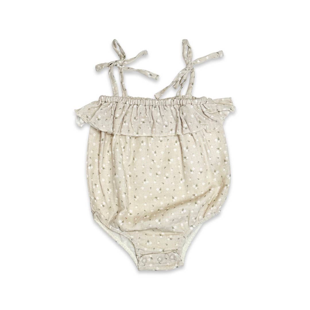Ditsy Floral Bubble Romper & Headband Set (Organic)