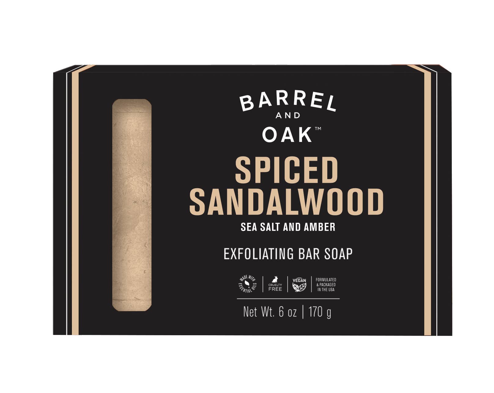Spiced Sandalwood Exfoliating Bar Soap – 6 oz